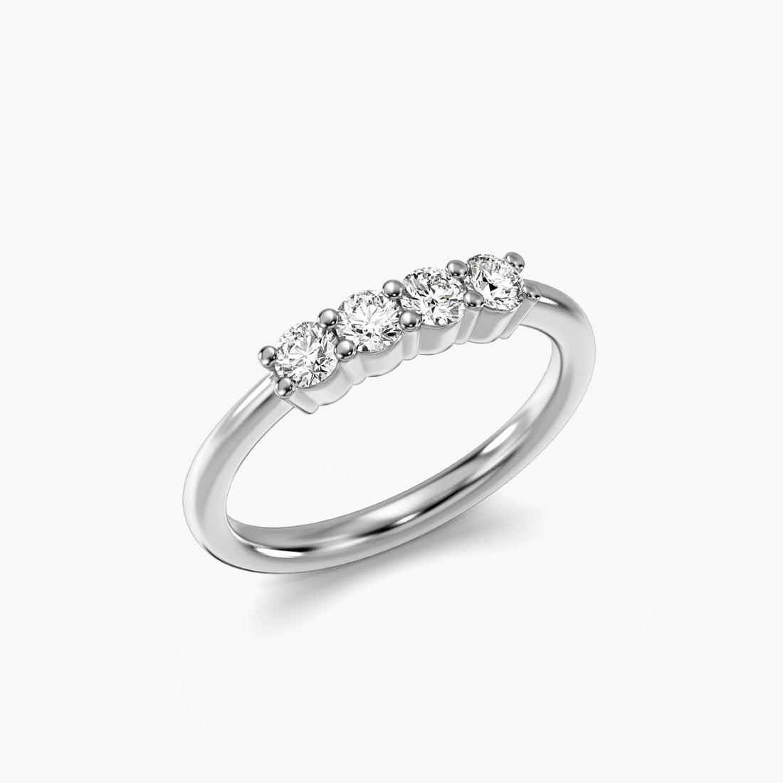 Zenith - 3D View in White Gold - Diamond Ring by Moena