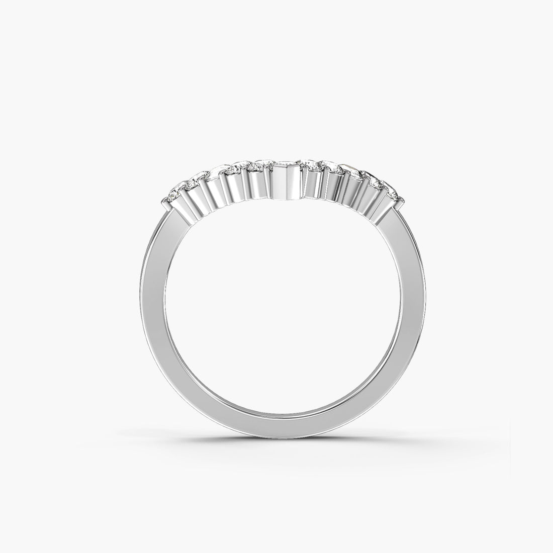 Vow of Love - Front View in White Gold - Diamond Ring by Moena