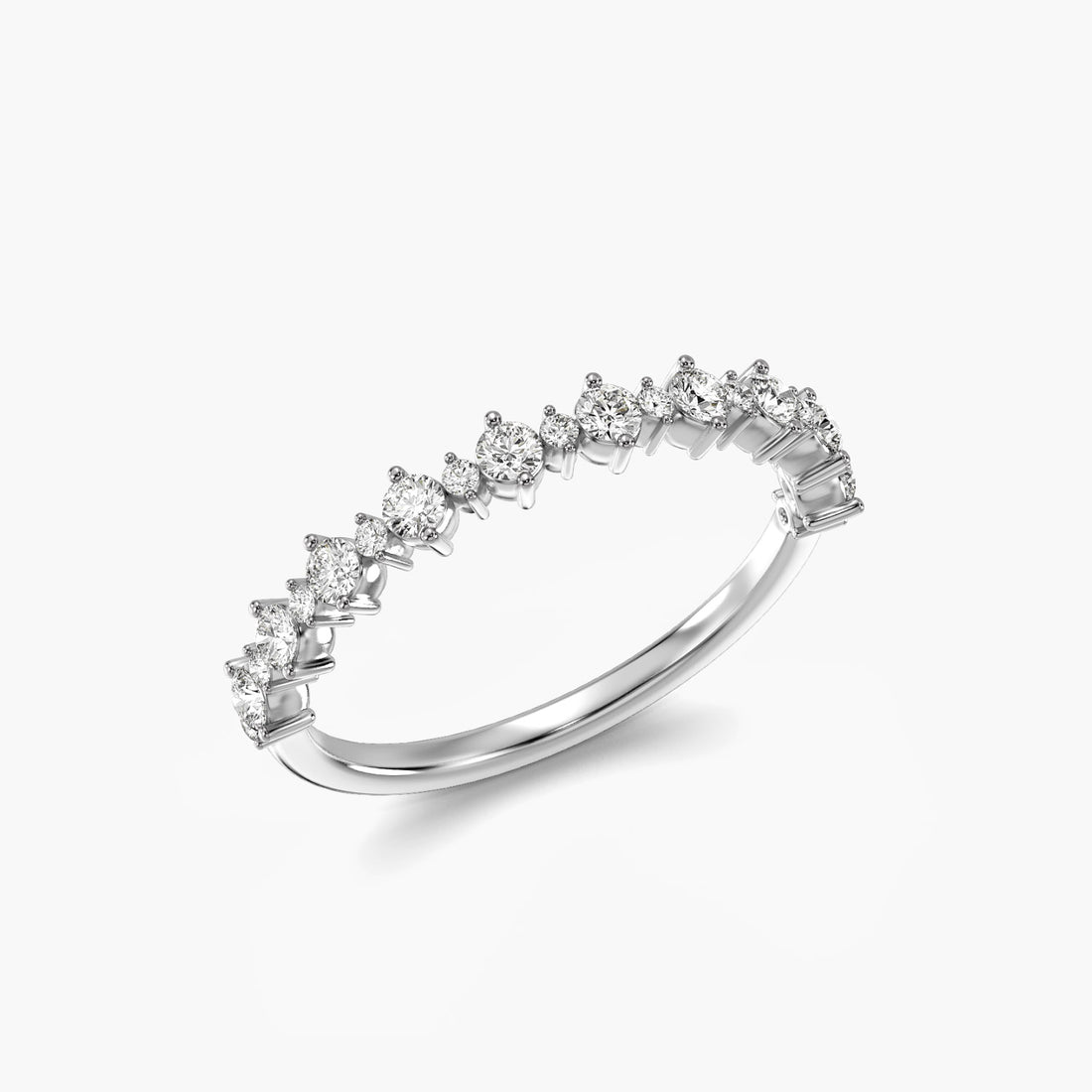 Pure Harmony - 3D View in White Gold - Diamond Ring by Moena