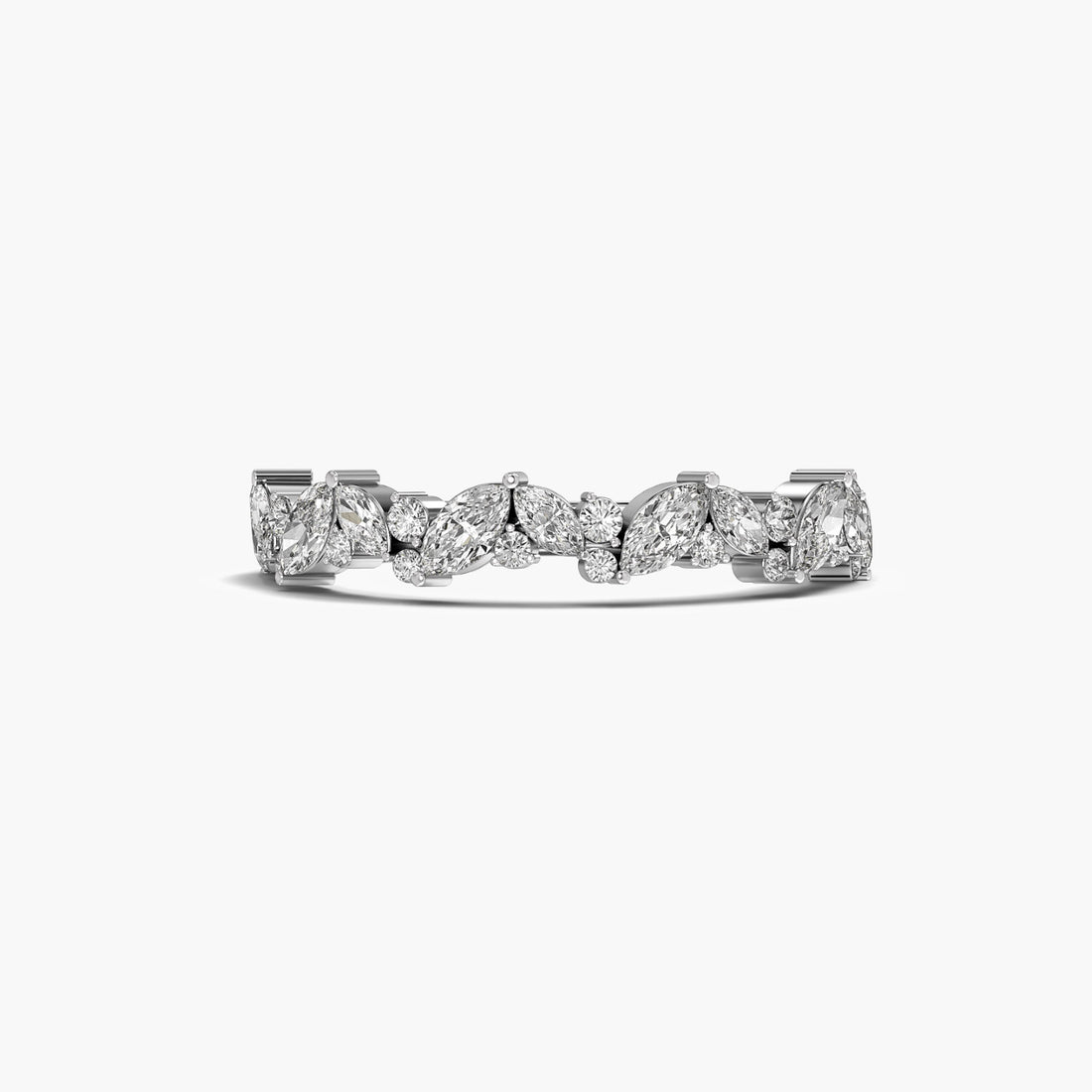 Infinite Romance - Top View in White Gold - Diamond Ring by Moena
