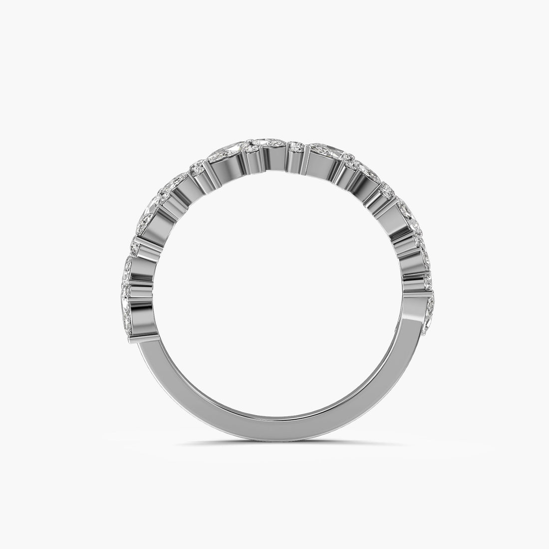 Infinite Romance - Front View in White Gold - Diamond Ring by Moena