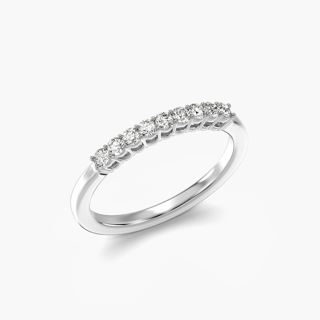 Radiant Circle - 3D View in White Gold - Radiant Diamond Ring by Moena