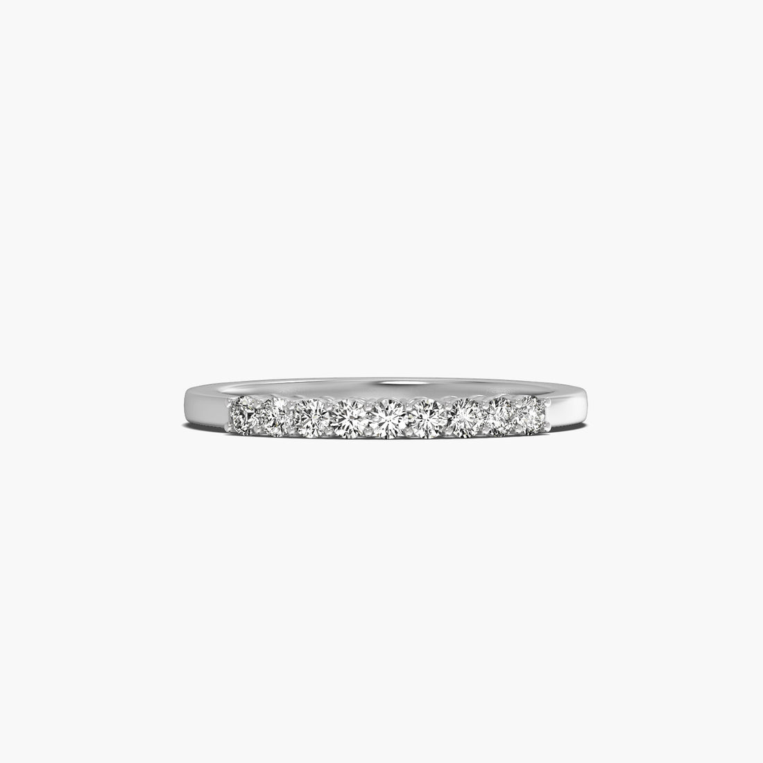 Radiant Circle - Top View in White Gold - Radiant Diamond Ring by Moena