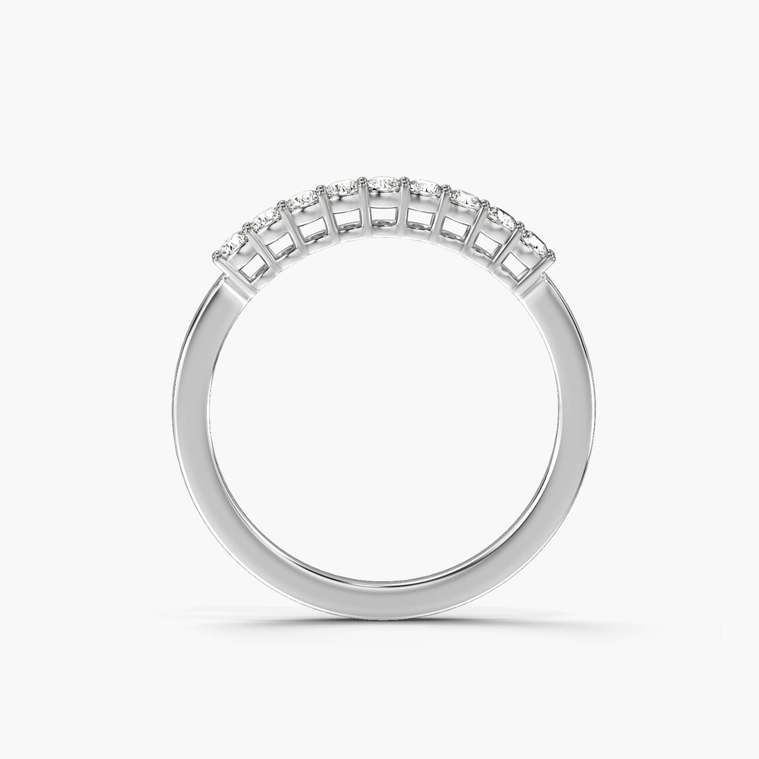 Radiant Circle - Standard View in White Gold - Radiant Diamond Ring by Moena