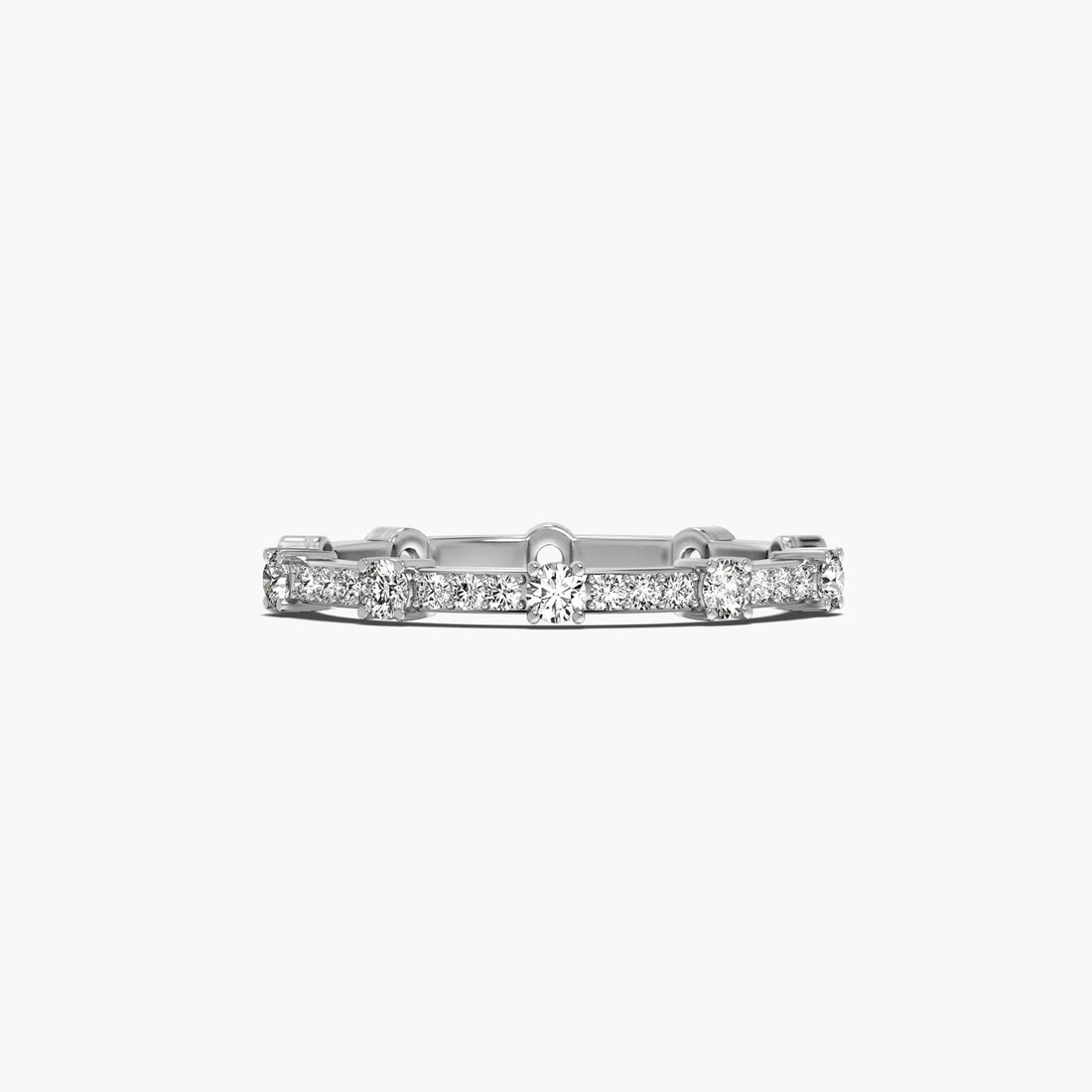 Forever Yours - Top View in White Gold - Diamond Ring by Moena