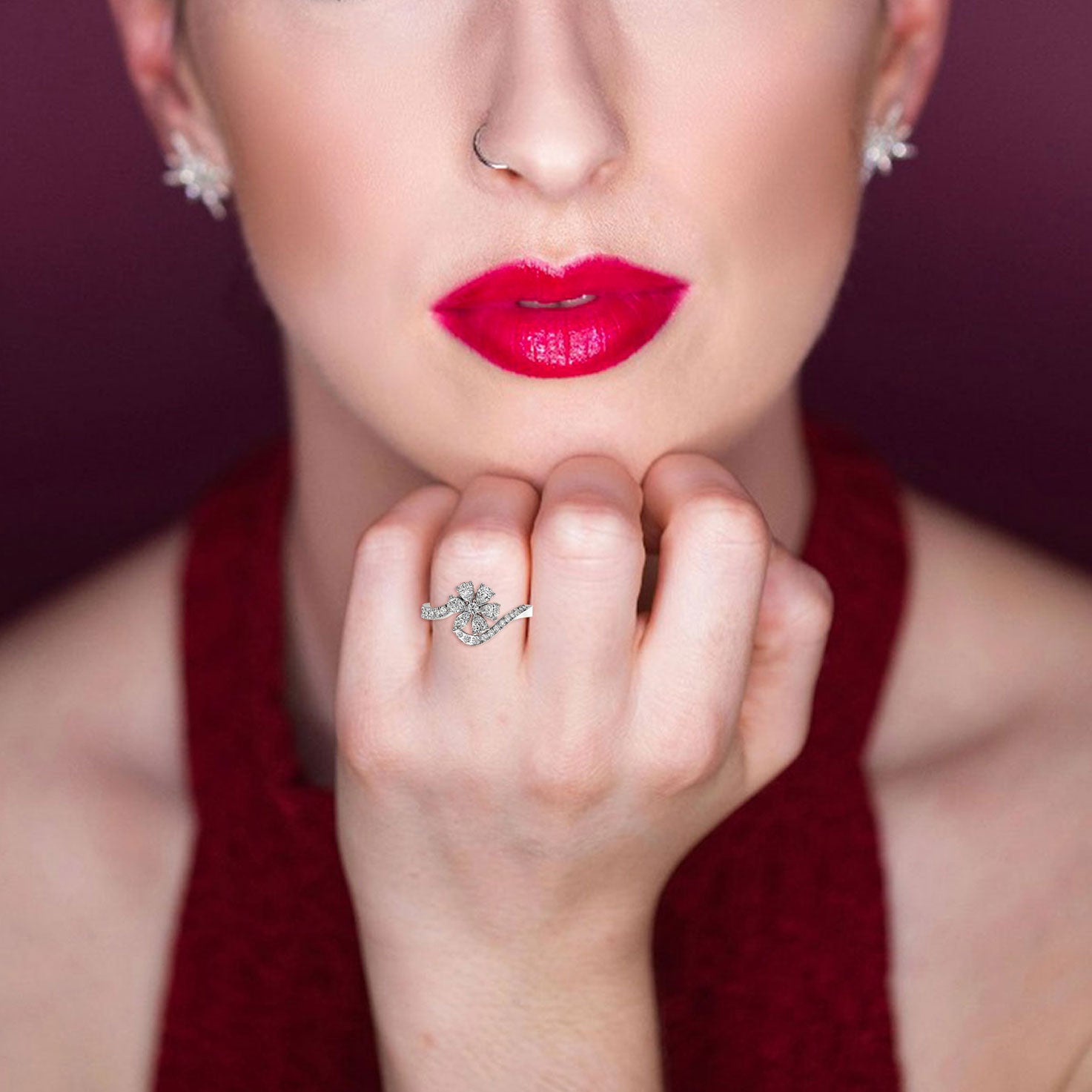 Floral Diamond Ring - Moena