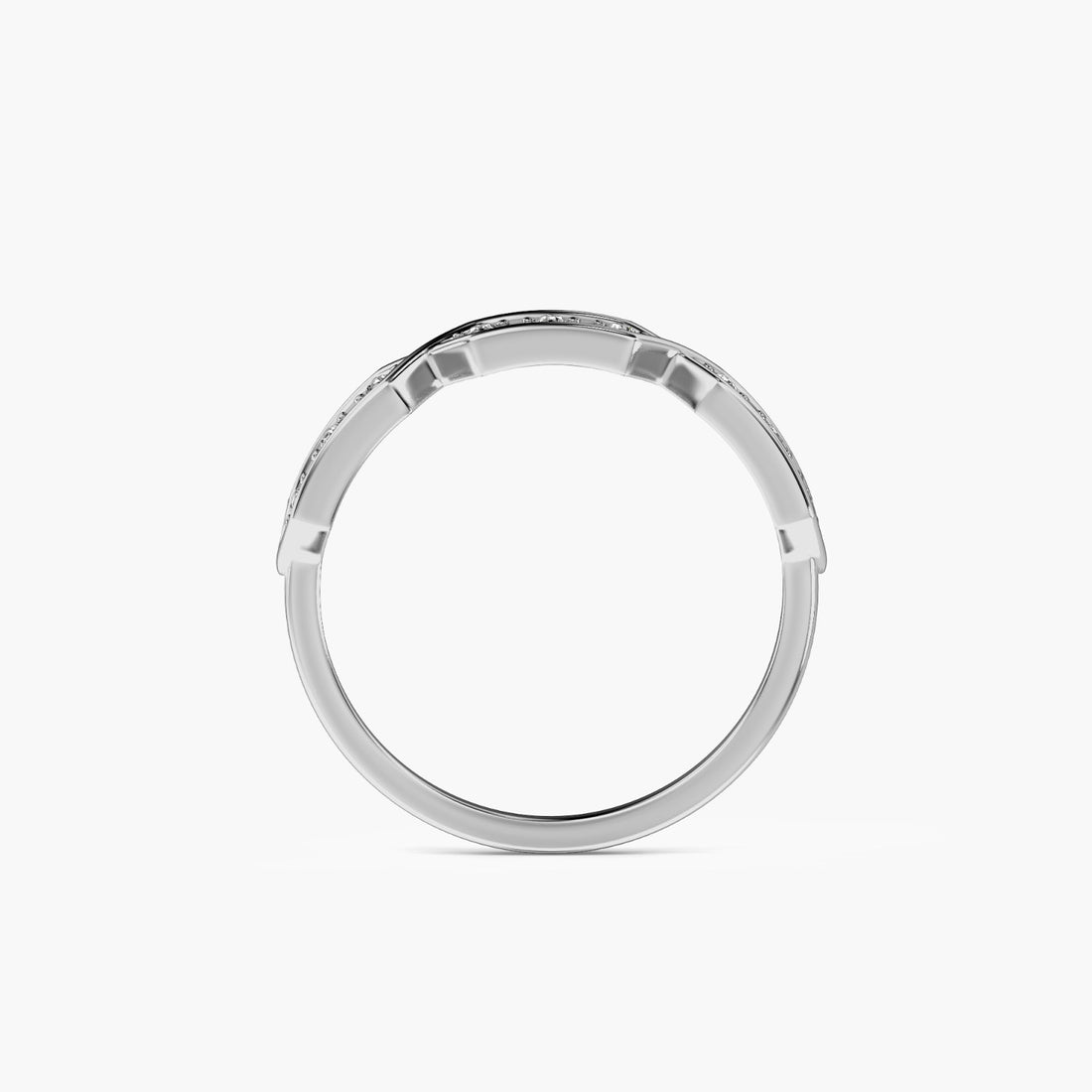 Ember Echo - Front View in White Gold - Diamond Ring by Moena