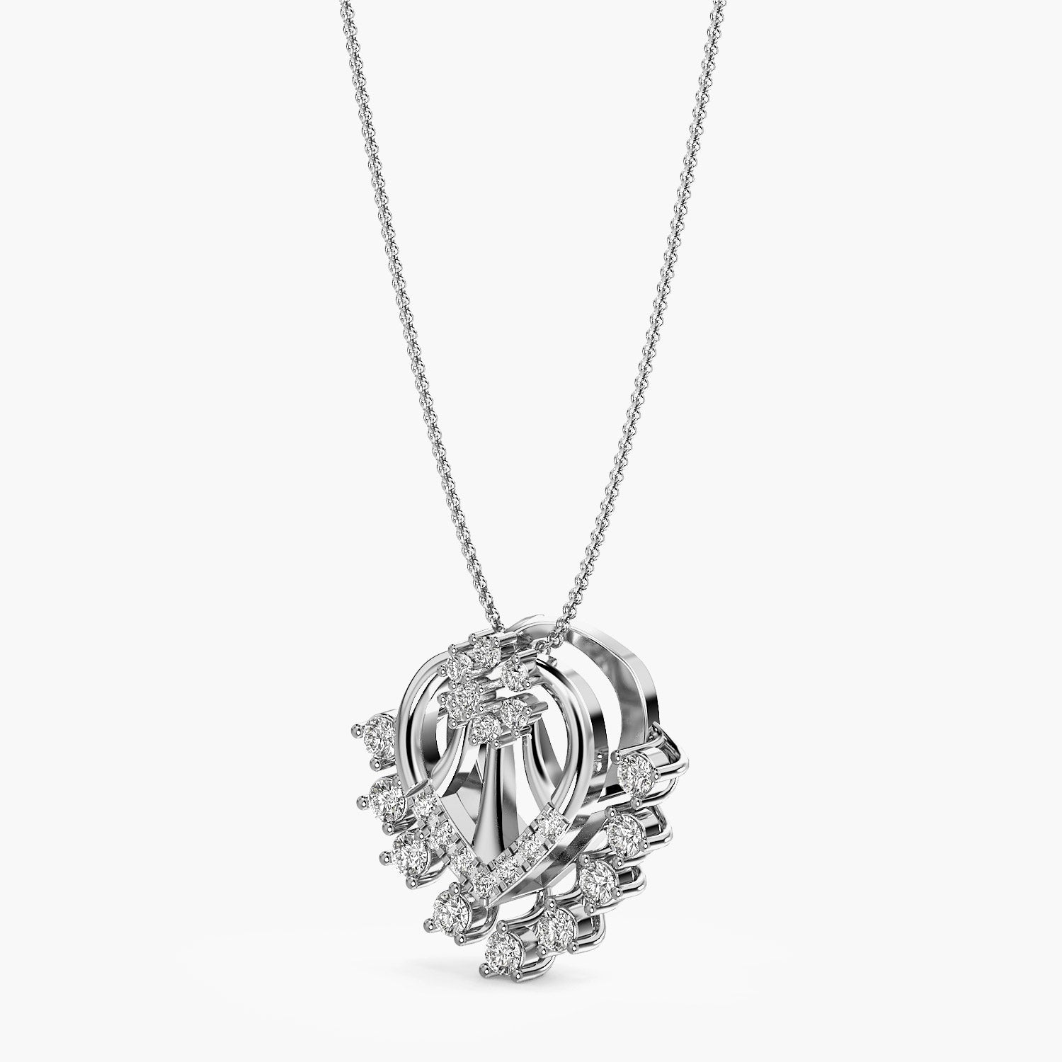 Radiant Cascade Lab-Grown Diamond Pendant - Moena