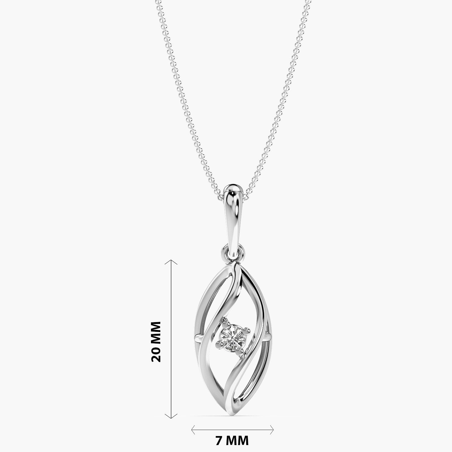 Elegant Cage Diamond Pendant - Moena