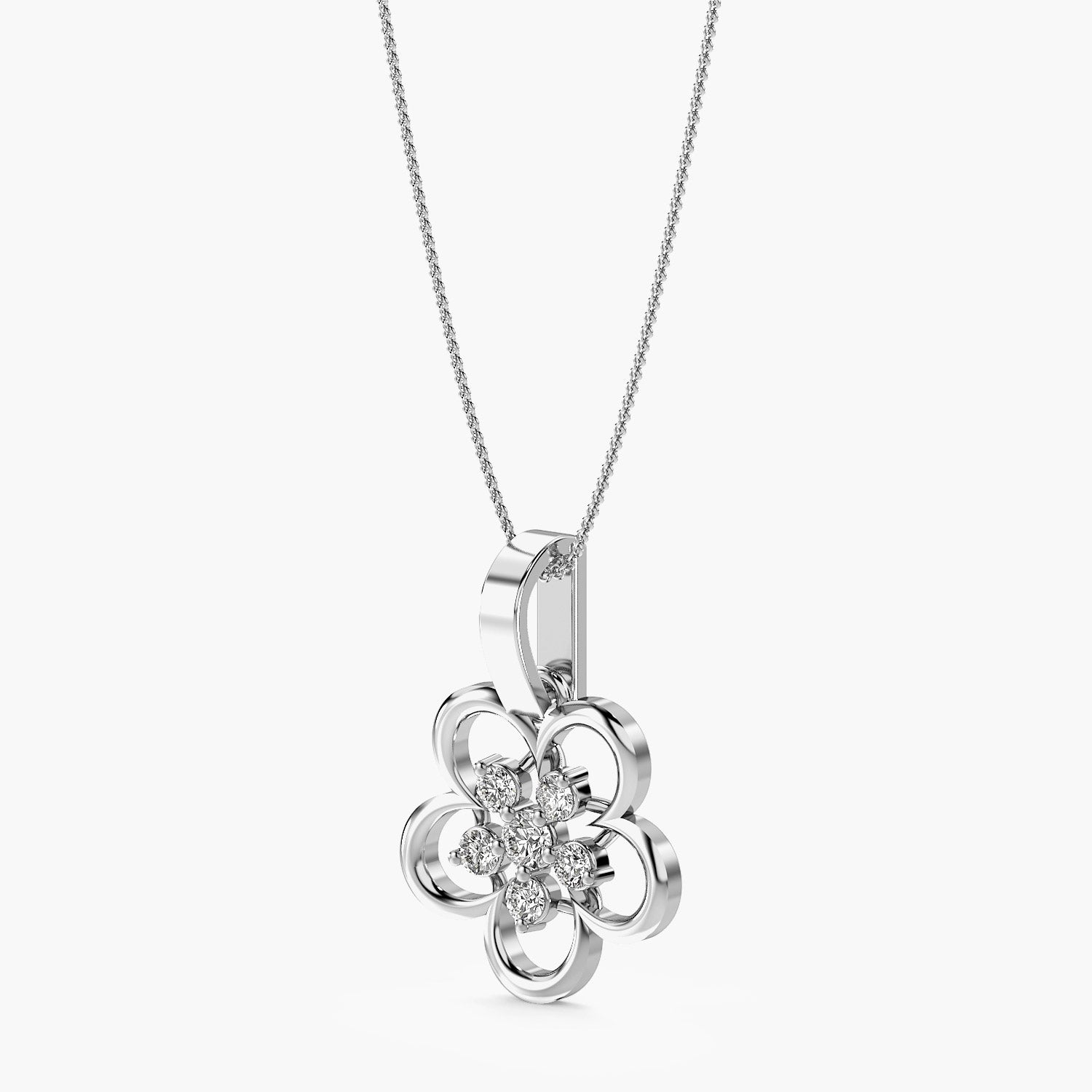 Floral Lab-Grown Diamond Pendant - Moena