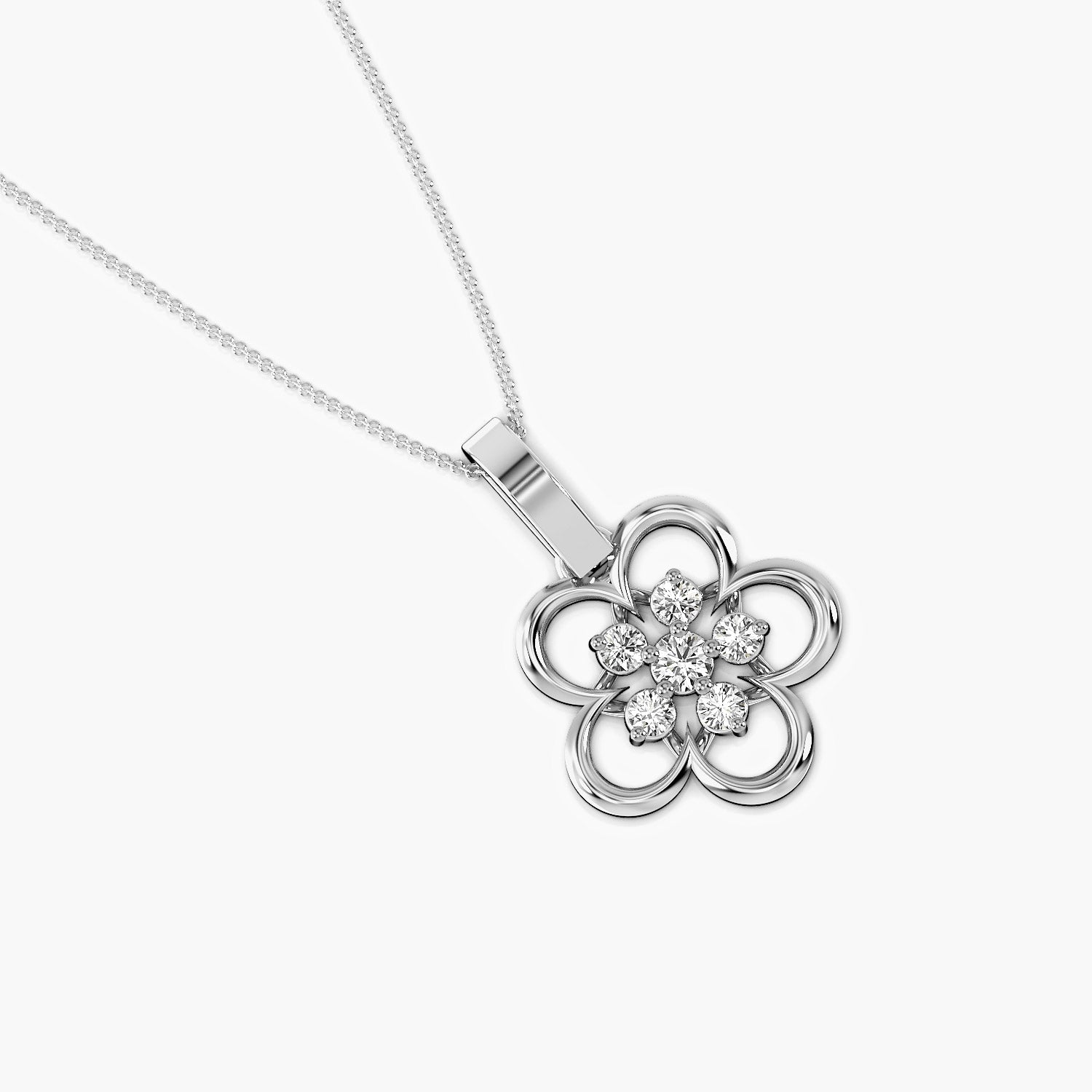 Floral Lab-Grown Diamond Pendant - Moena
