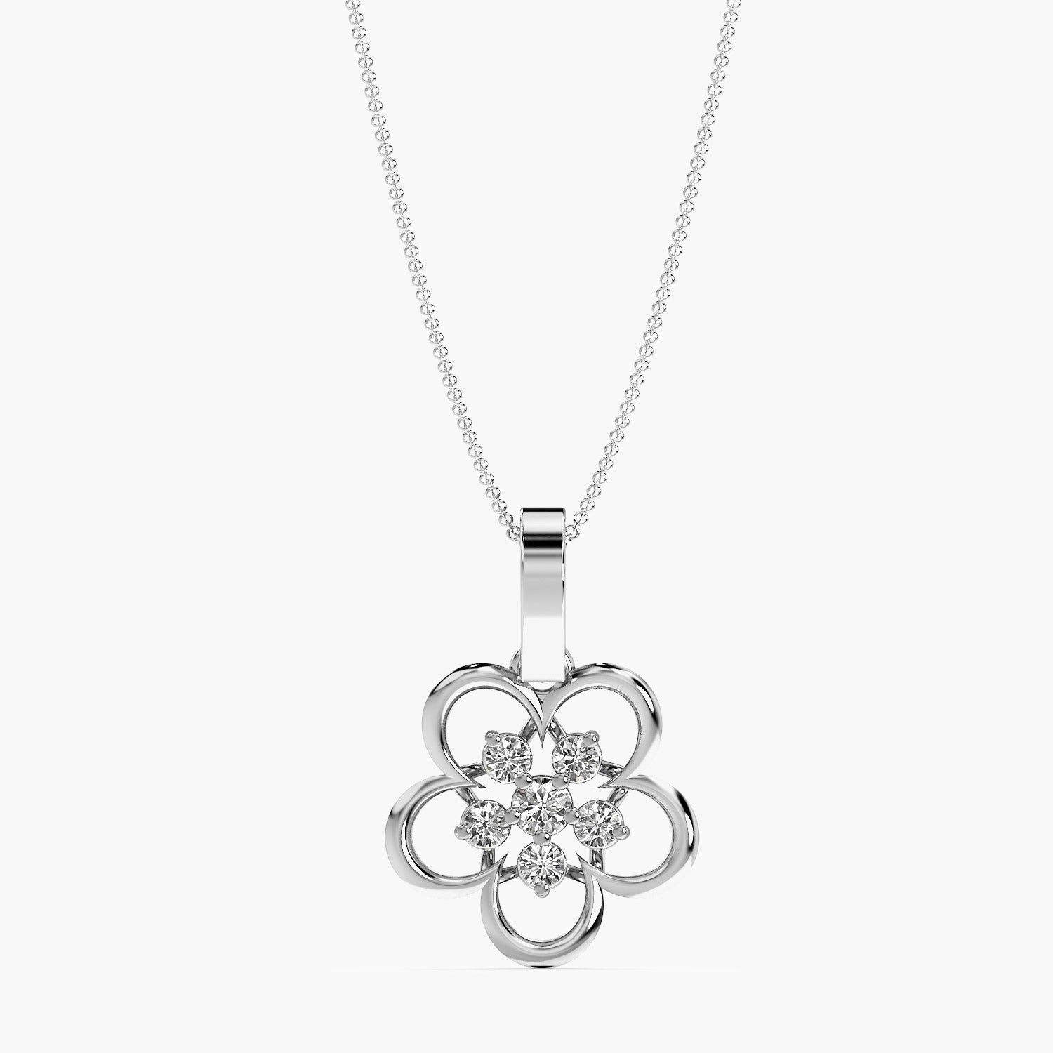 Floral Lab-Grown Diamond Pendant - Moena