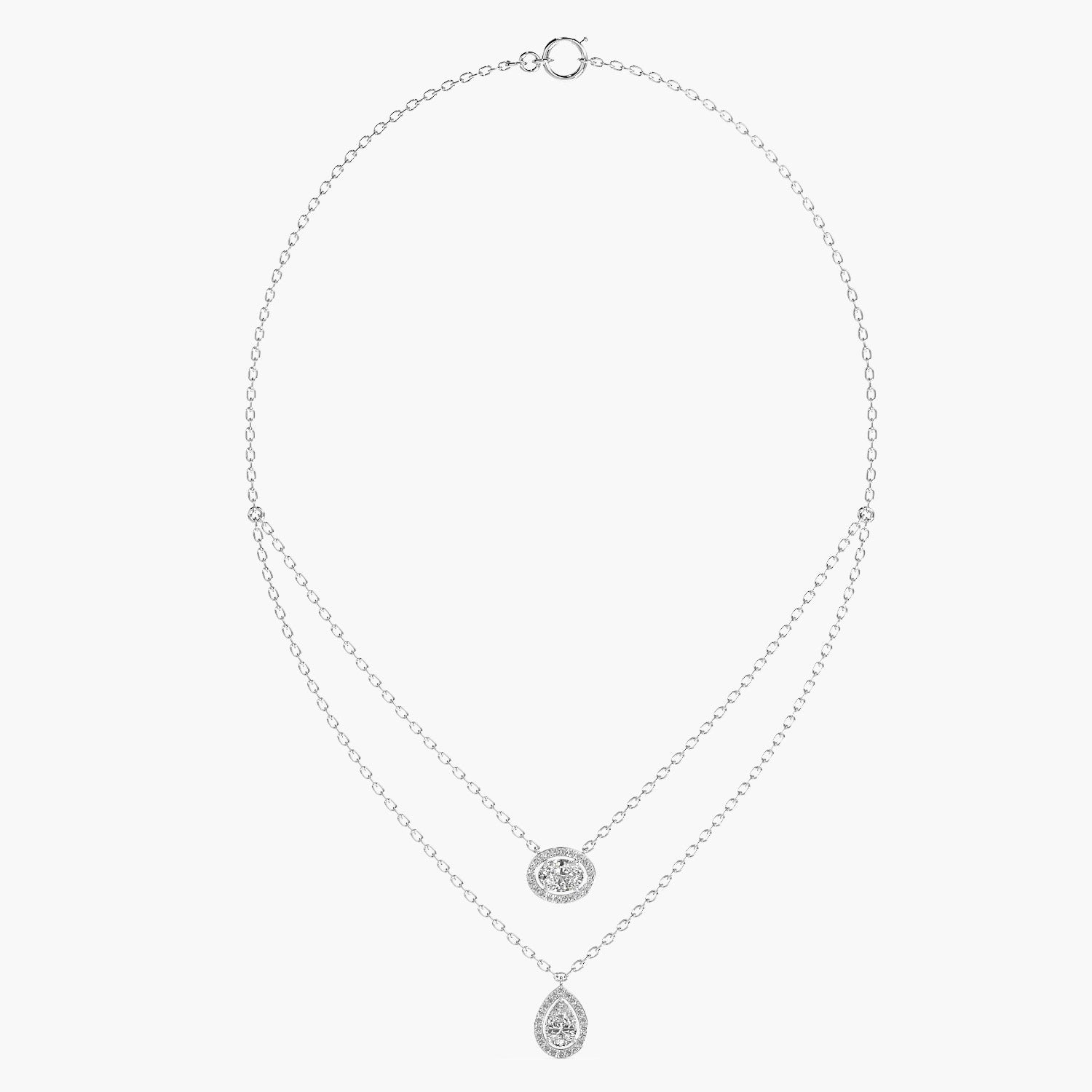 Double Layered Pendant Necklace(With Chain) - Moena