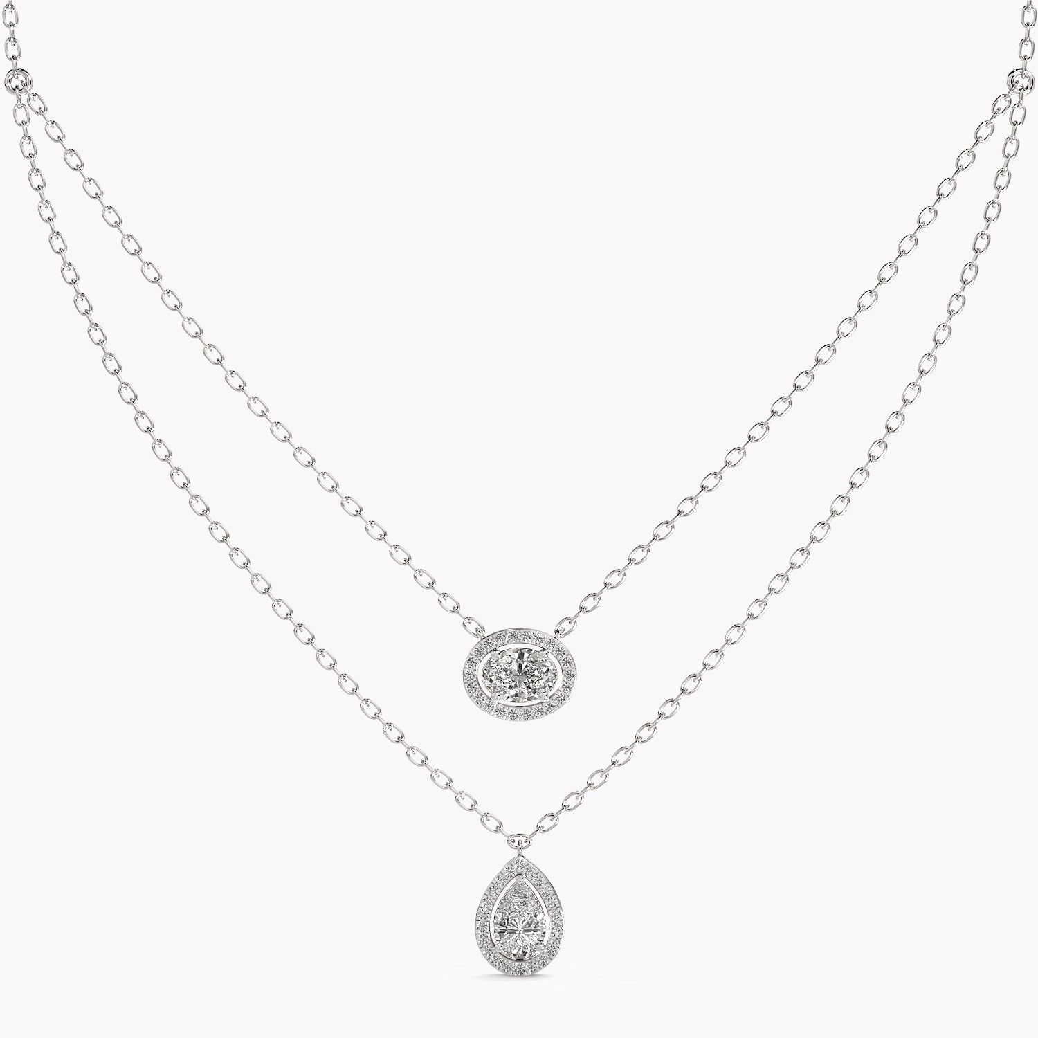 Double Layered Pendant Necklace(With Chain) - Moena