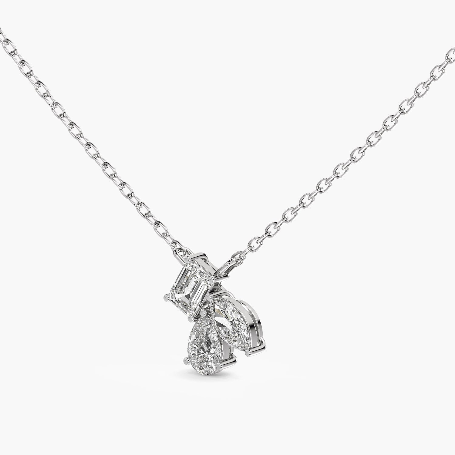 Trio Diamond Pendant(With Chain) - Moena