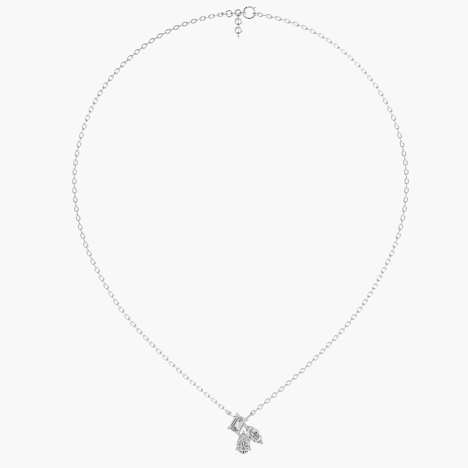 Trio Diamond Pendant(With Chain) - Moena