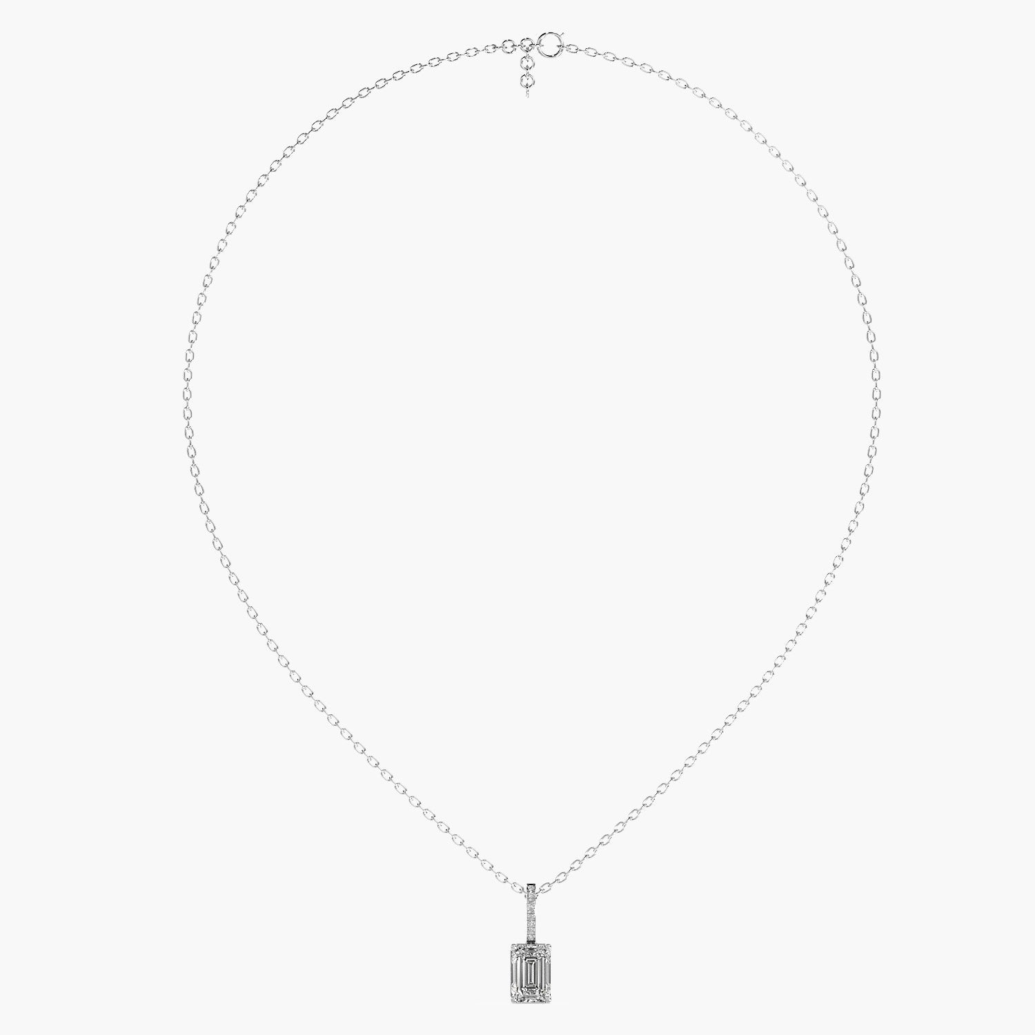 Emerald-Cut Lab-Grown Diamond pendant - Moena