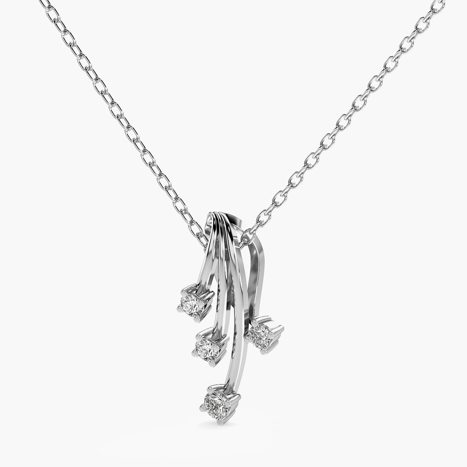 Stellar Flow Lab-Grown Diamond Pendant (With Chain) - Moena