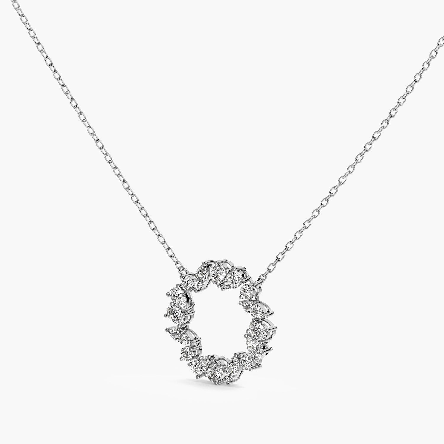 Crystal Halo Pendant (With Chain)