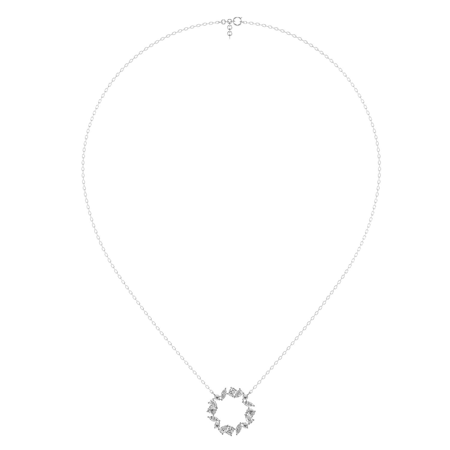 Crystal Halo Pendant (With Chain)