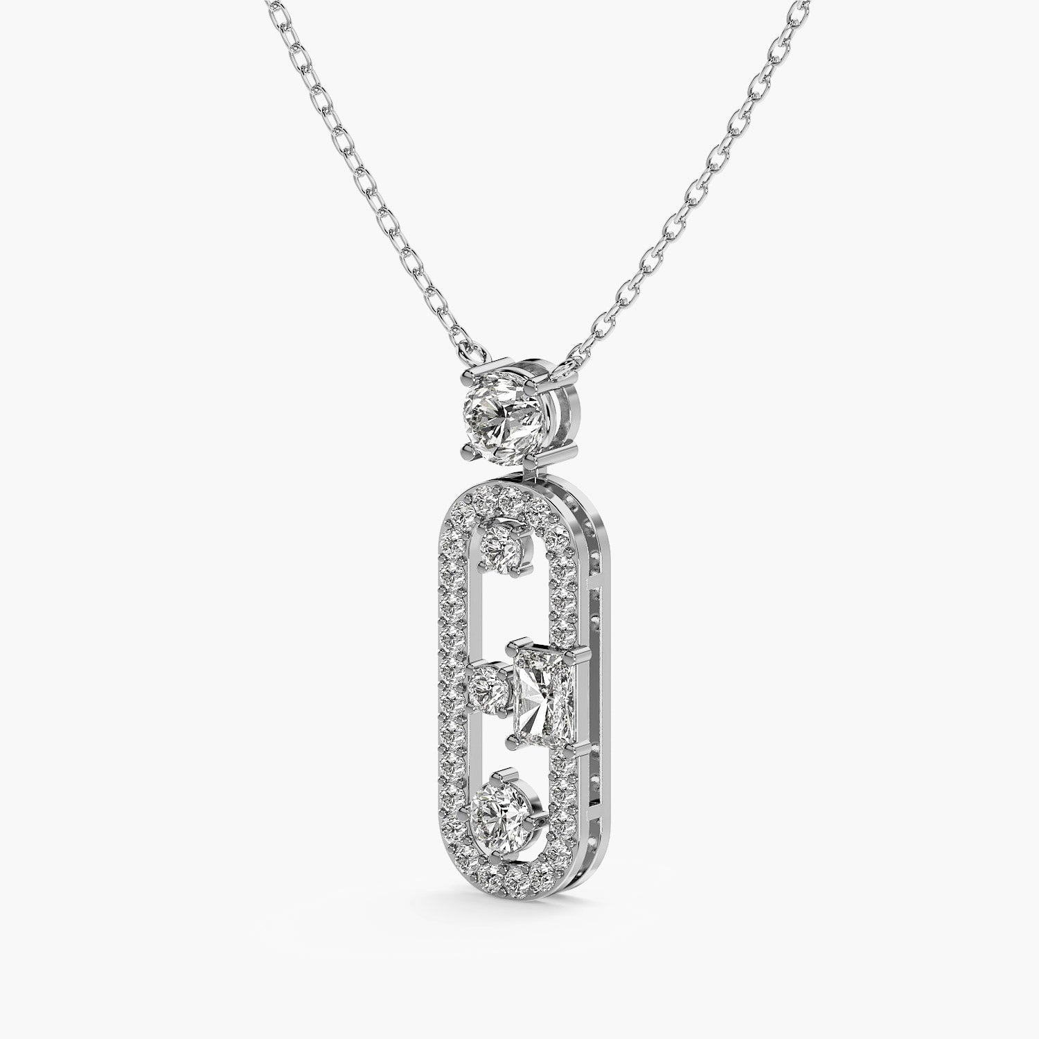 Oval Radiance Pendant(With chain)