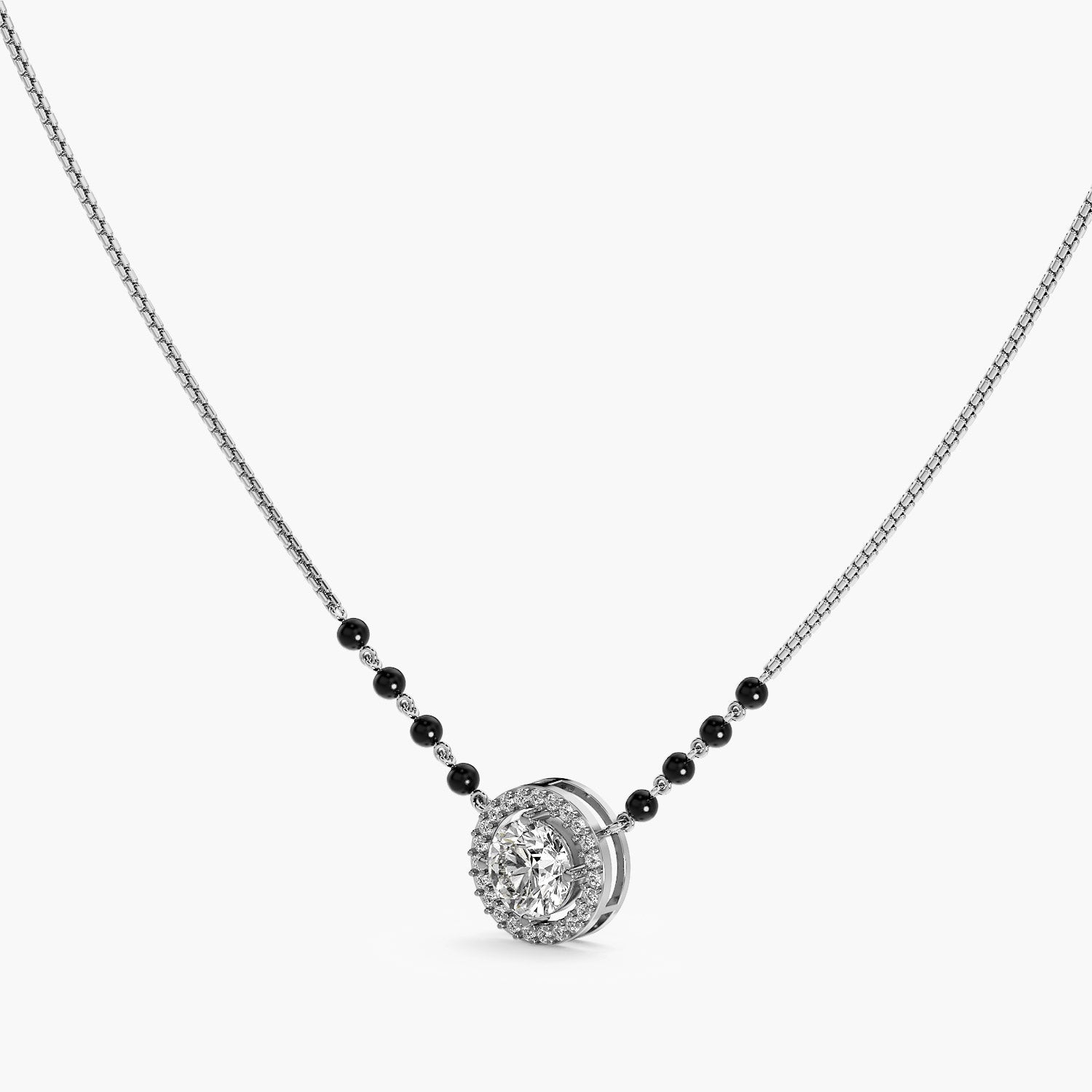 Classic Halo Mangalsutra Set (With chain)