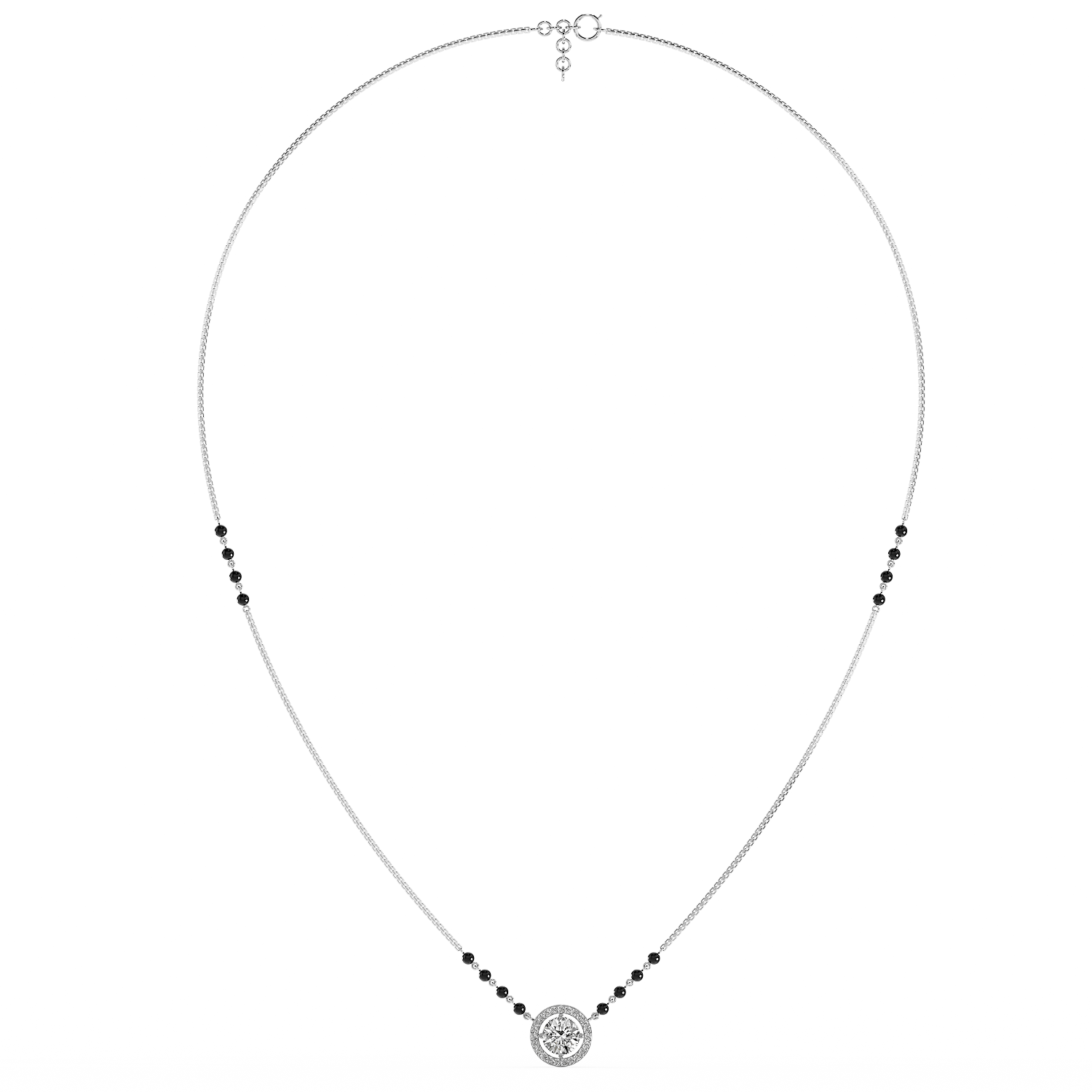 Classic Halo Mangalsutra Set (With chain)