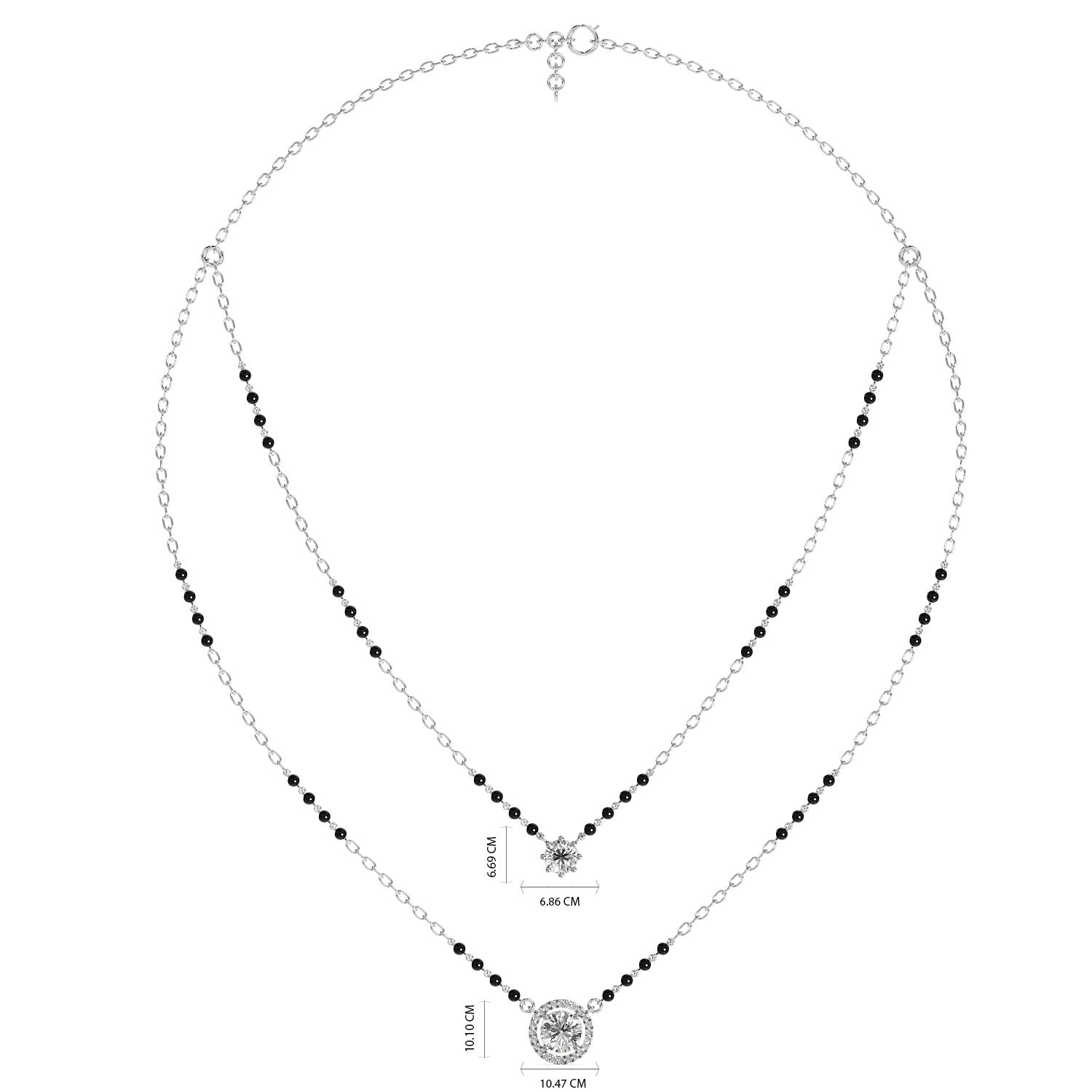 Halo & Solitaire Mangalsutra Set