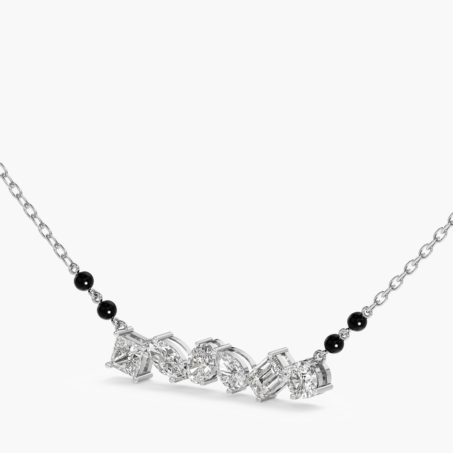 Multi-Shape Diamond Mangalsutra