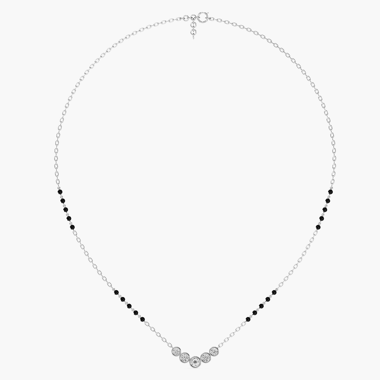 Five Bezel Diamond Mangalsutra