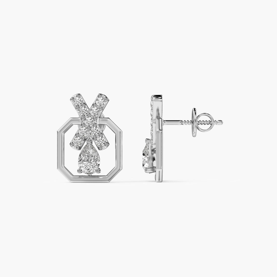 XO Gleam - Side View in White Gold - Diamond Jewellery by Moena