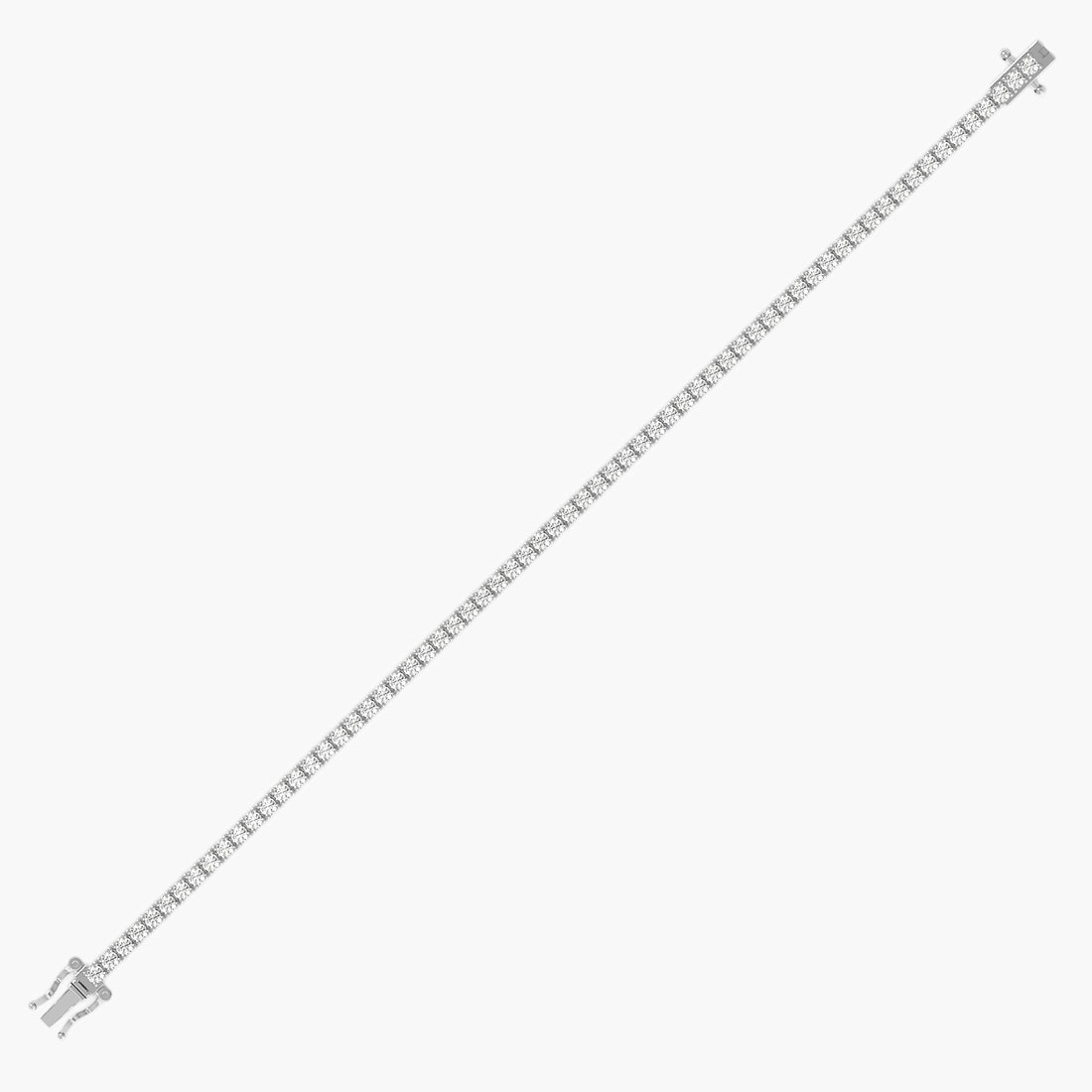 0.04 ct Diamond Tennis Bracelet - Side View in White Gold - Diamond Bracelet by Moena