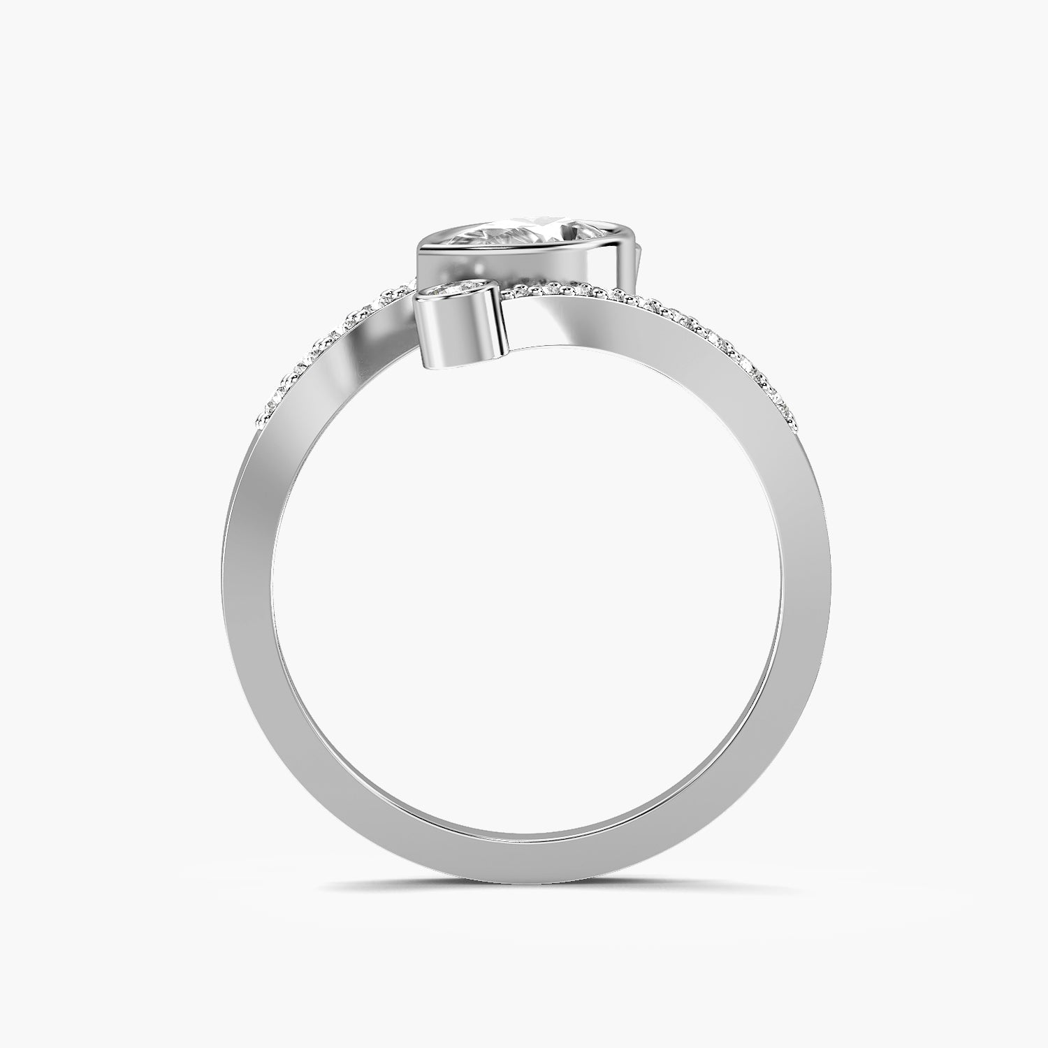 Aria Pear Halo Ring