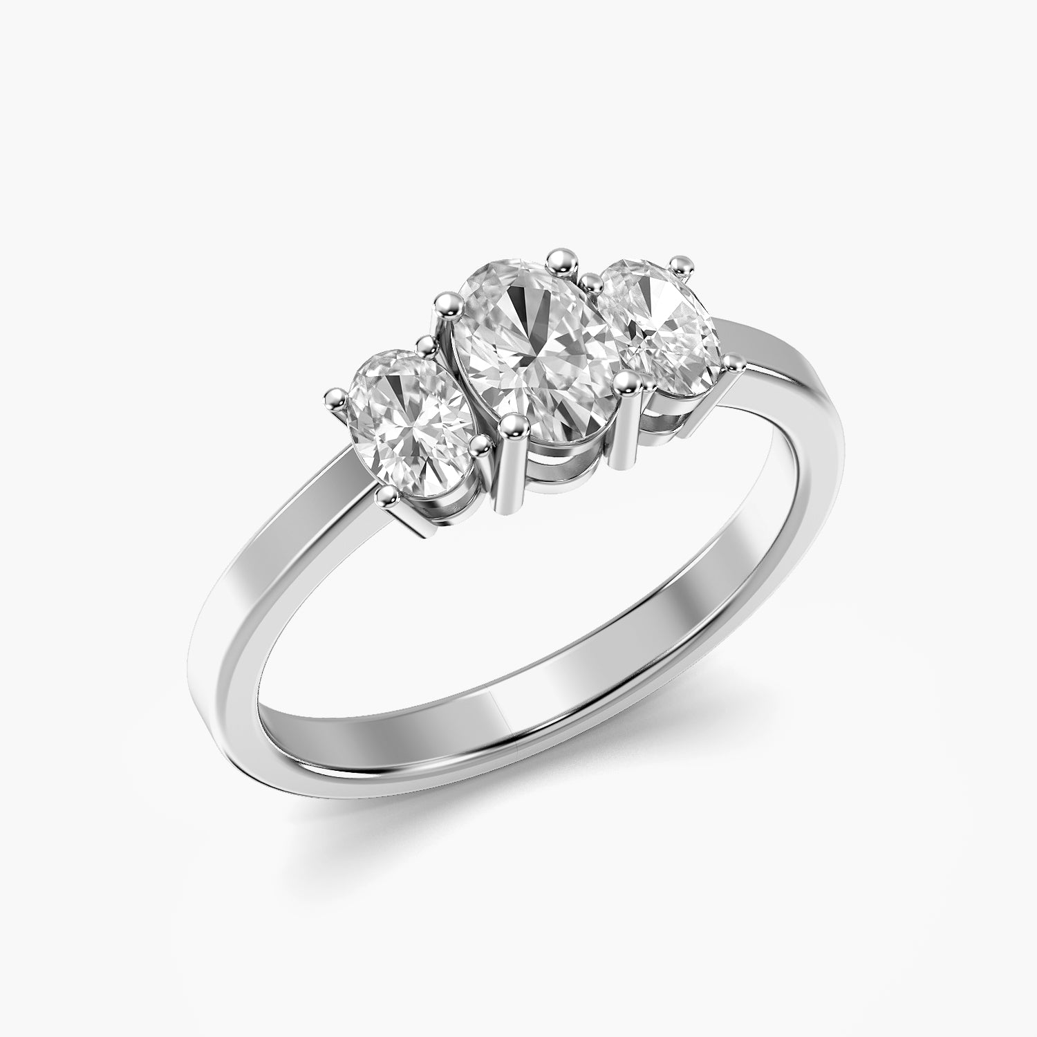 Trinity Oval Lab-Grown Diamond Ring