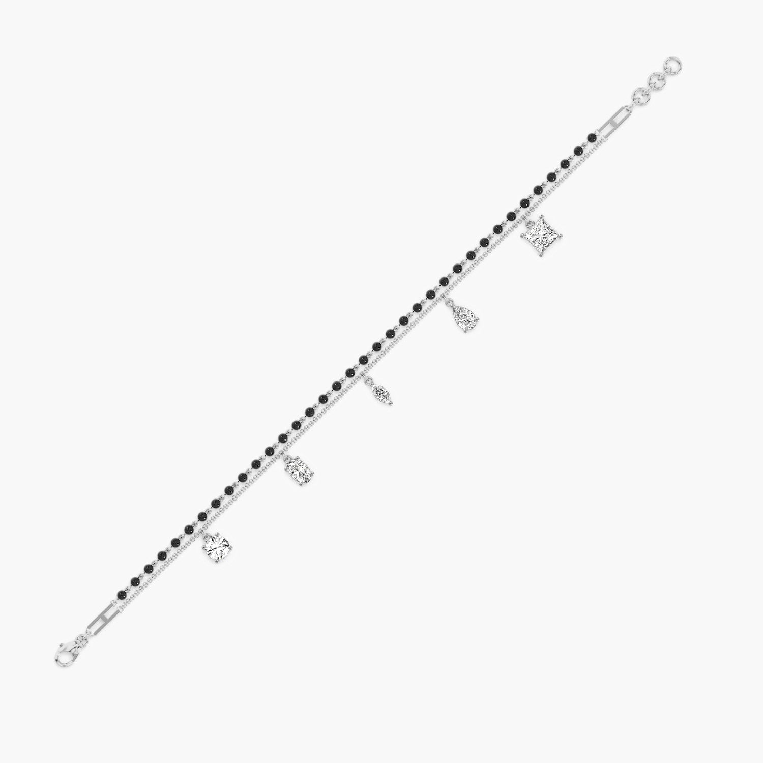 Mixed Cut Slider Bracelet