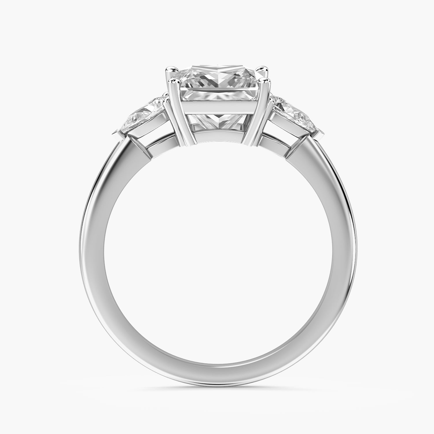 Princess Three Stone Lab Grown Diamond Ring