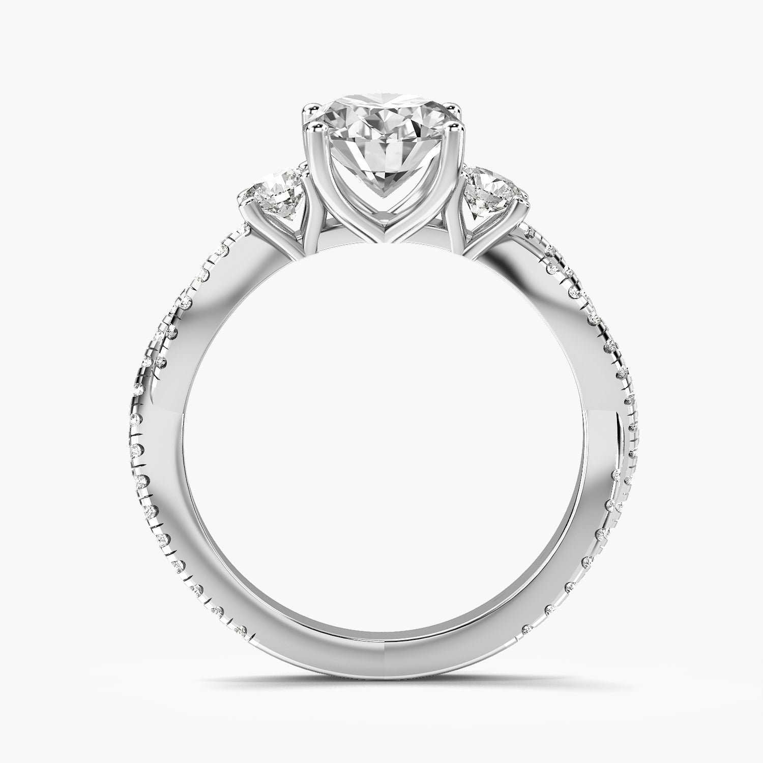 Elaris Oval Twist Diamond Ring