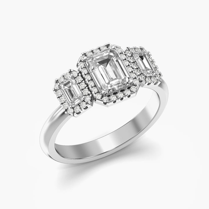 Aurielle Emerald Halo Ring