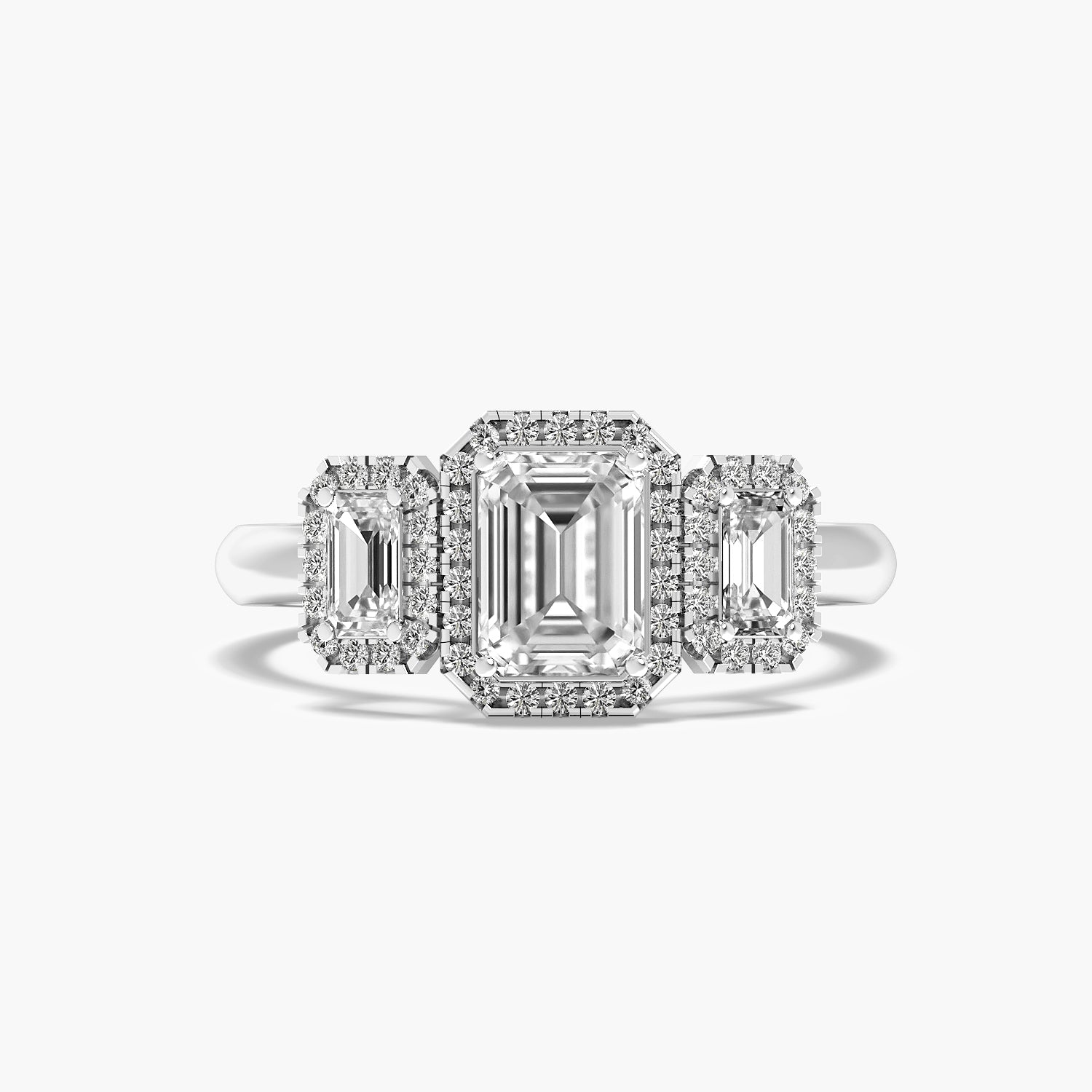 Aurielle Emerald Halo Ring
