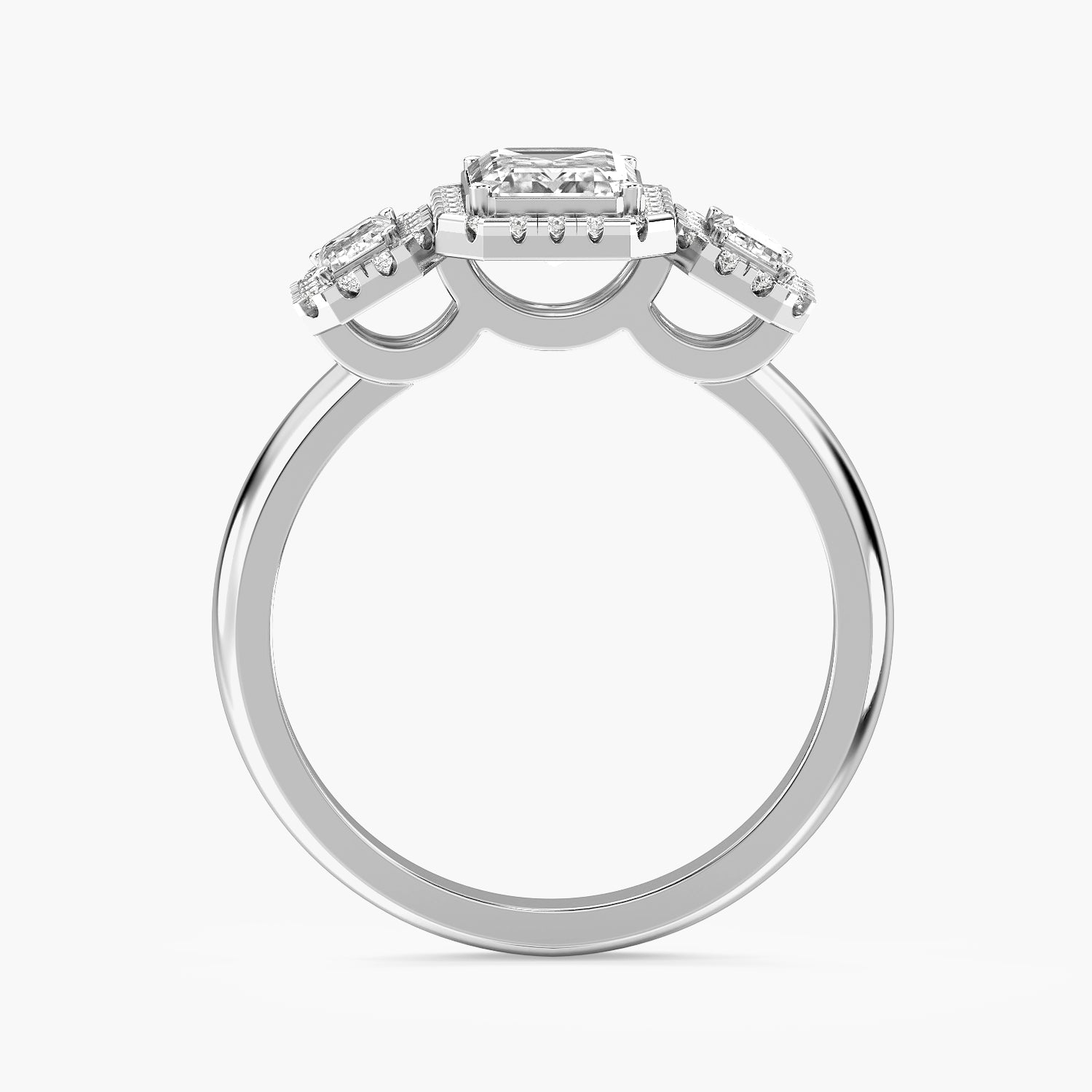 Aurielle Emerald Halo Ring