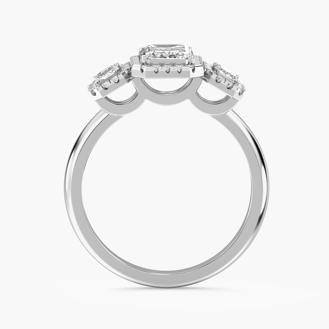 Aurielle Emerald Halo Ring
