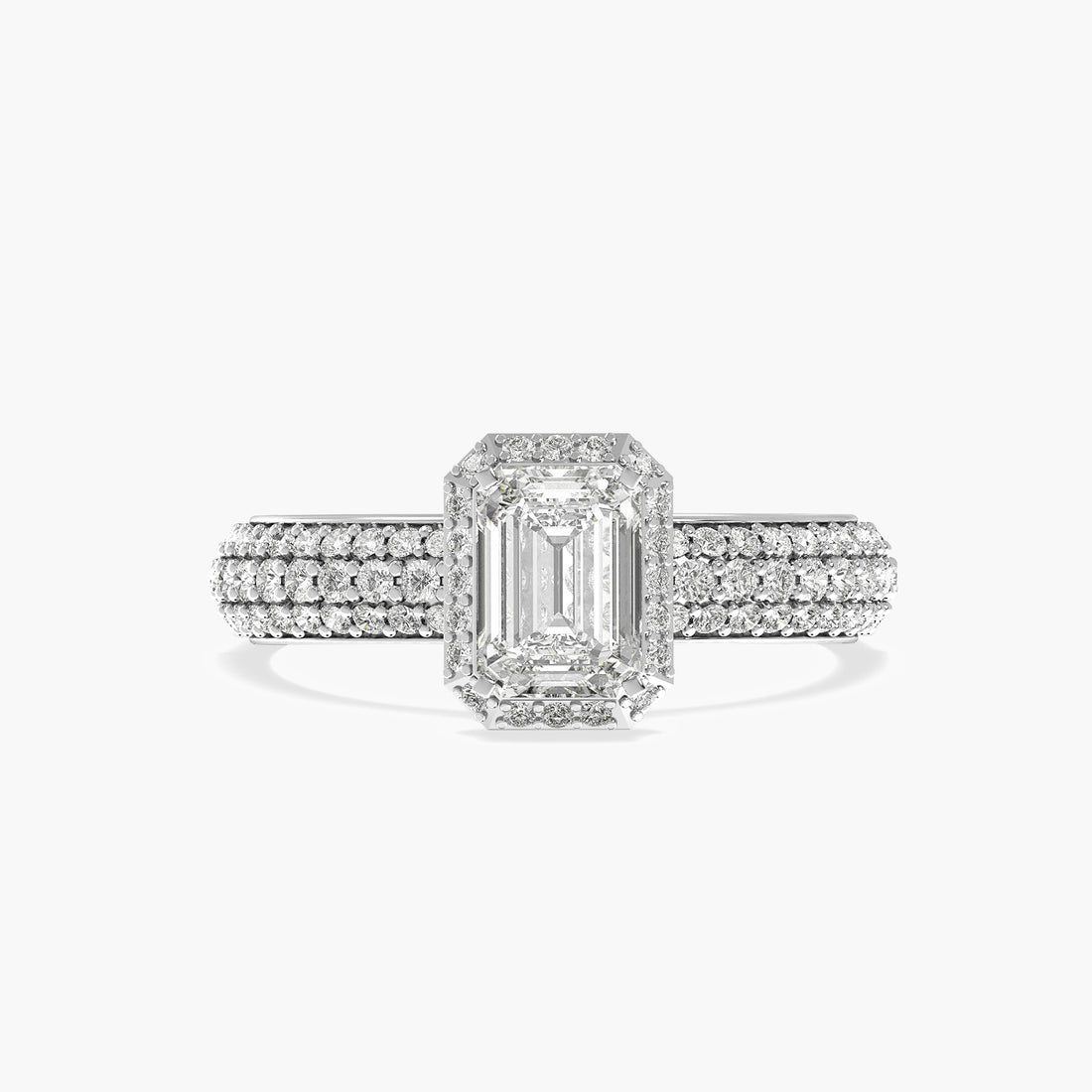 Aurielle Emerald Halo Ring