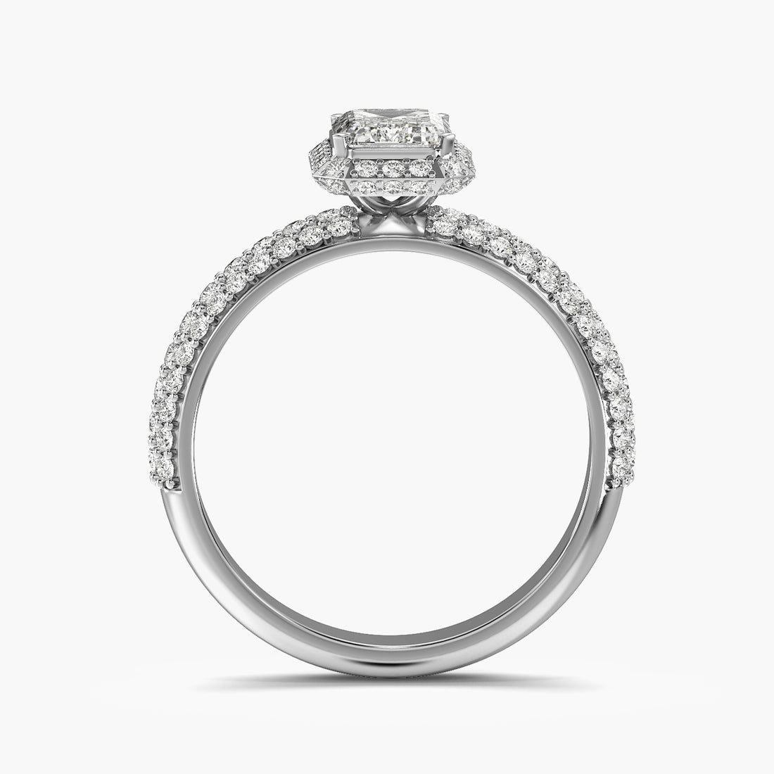 Aurielle Emerald Halo Ring