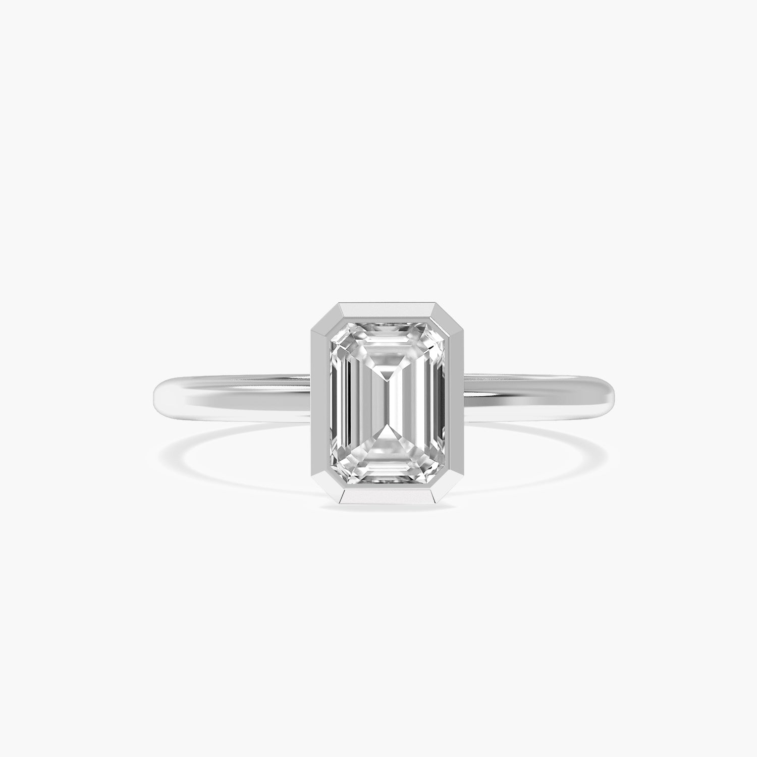 Liora Emerald Bezel Solitaire