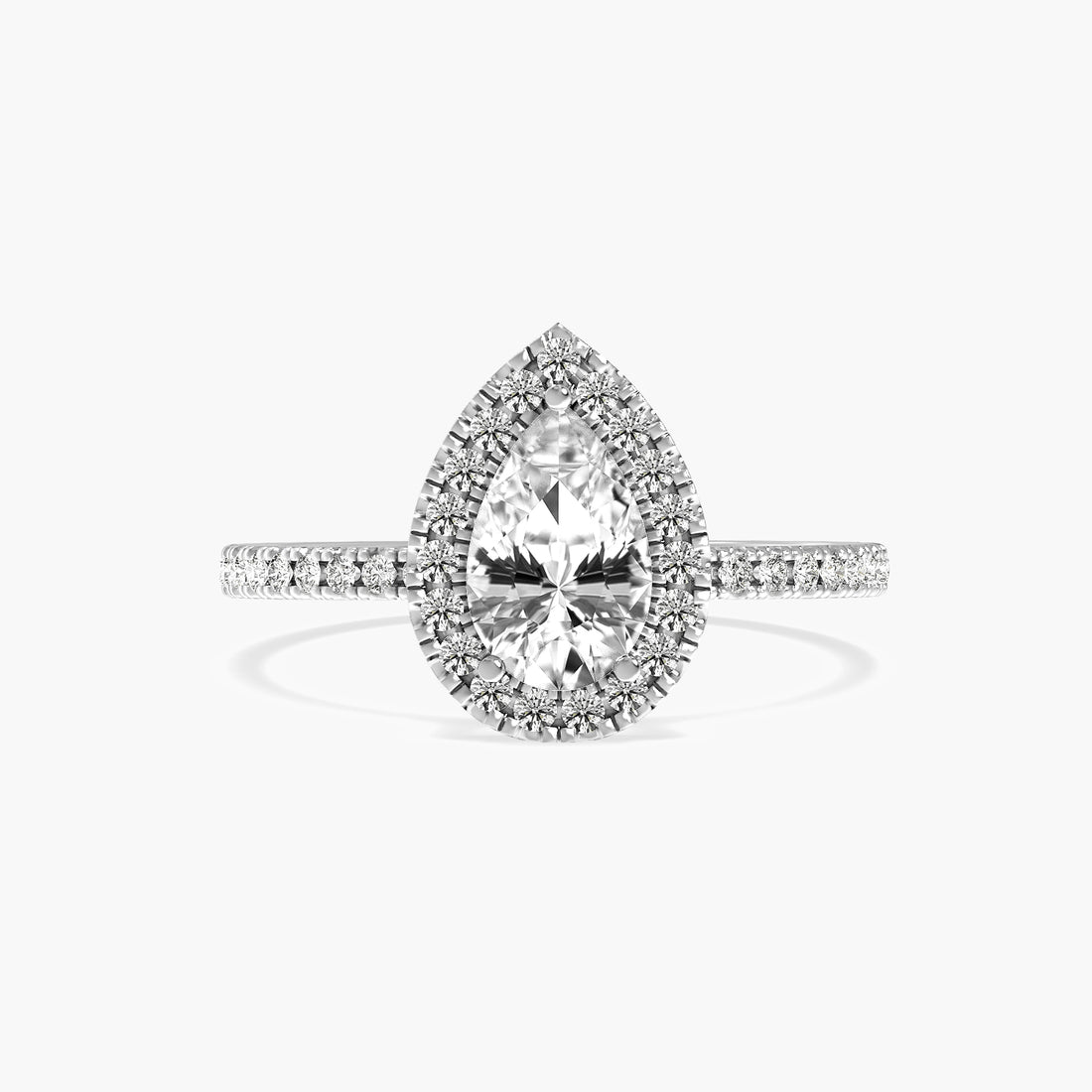 Aurelle Pear Halo Ring