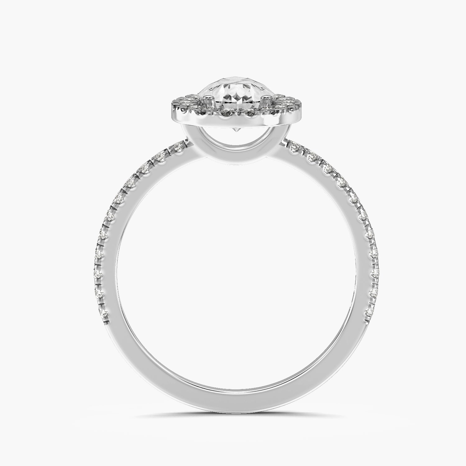 Aurelle Pear Halo Ring