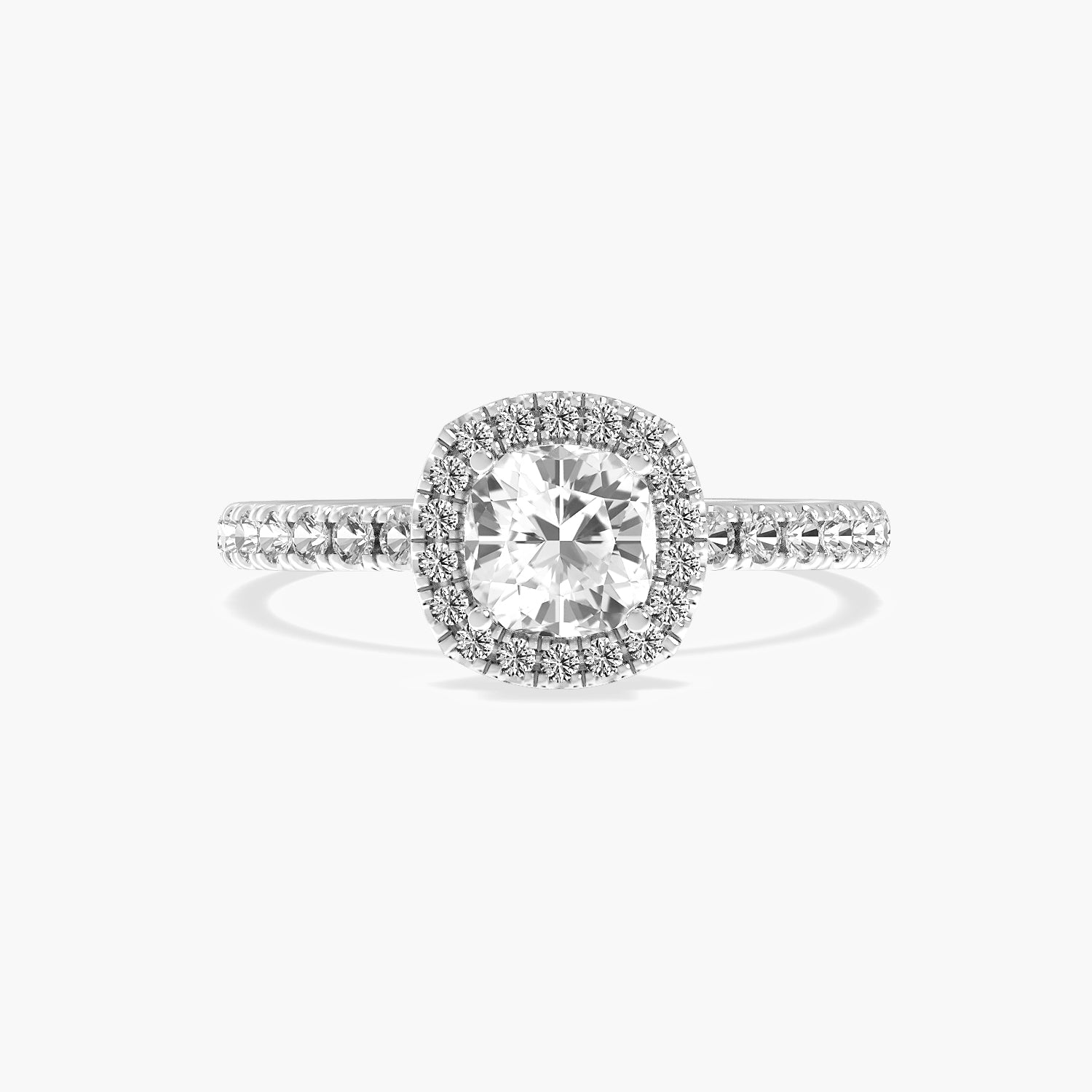 Celeste Cushion Halo Ring