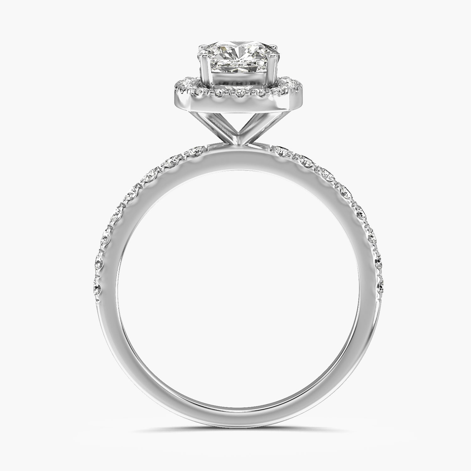 Celeste Cushion Halo Ring