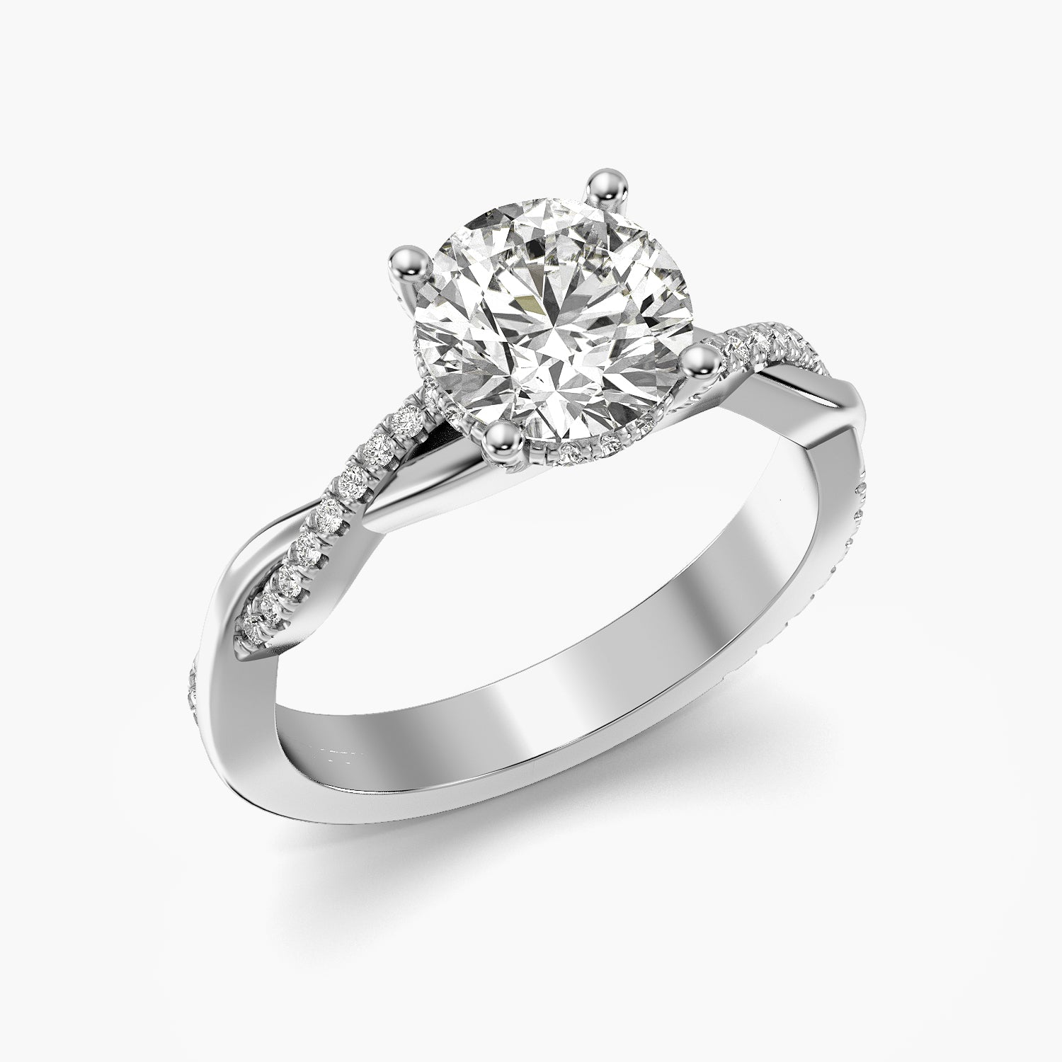 Round Twist Lab Grown Diamond Ring