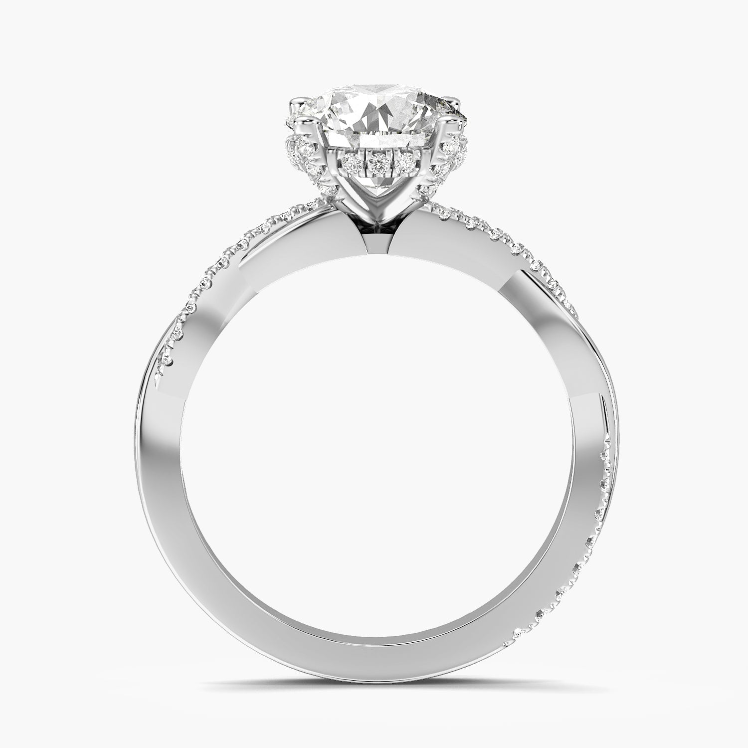 Round Twist Lab Grown Diamond Ring